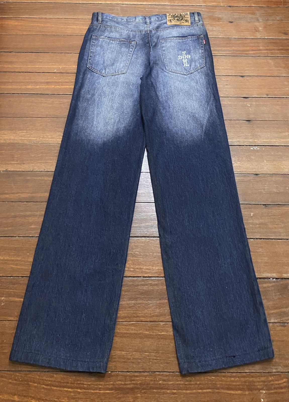 Dogtown Rare Design Vintage Brand Dog Town Sukajan Baggy Jeans 1990s Size US 33 - 2 Thumbnail