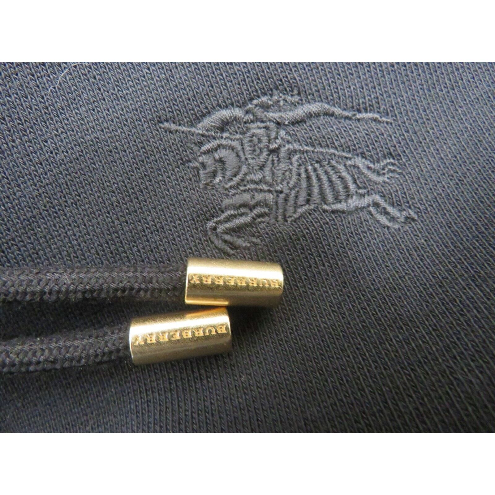 Burberry BURBERRY CLAREDON BLACK COTTON CHECK LOGO ZIP HOODIE XXL Size US XXL / EU 58 / 5 - 2 Thumbnail