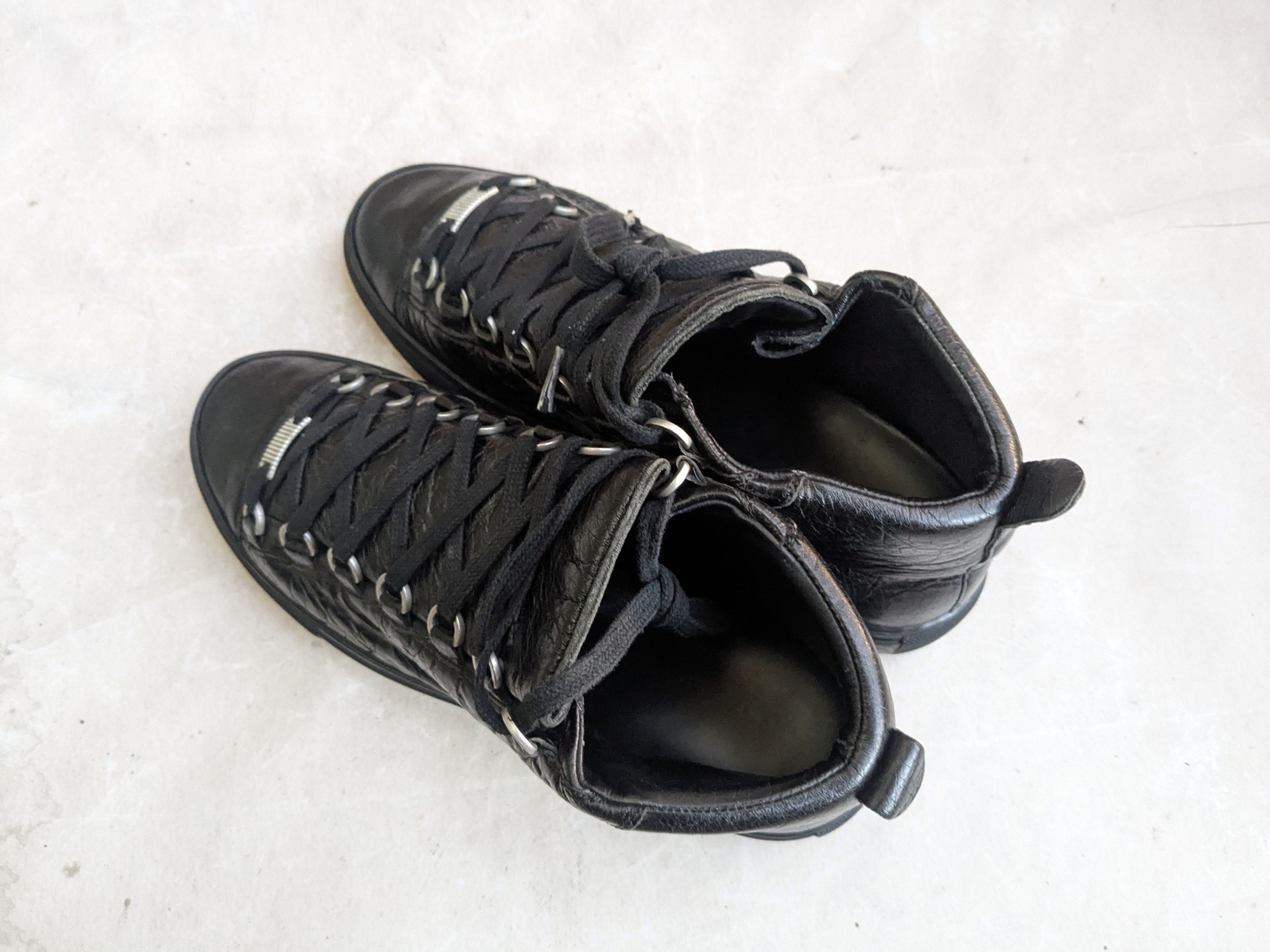 Balenciaga Balenciaga Arena Black 8 High Tops Leather Size US 8 / EU 41 - 12 Thumbnail