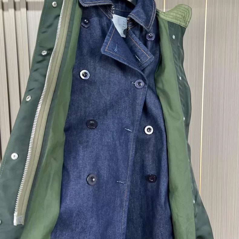 Sacai Sacai Denim Windbreaker Coat with Hood-2506 Size US M / EU 48-50 / 2 - 4 Thumbnail
