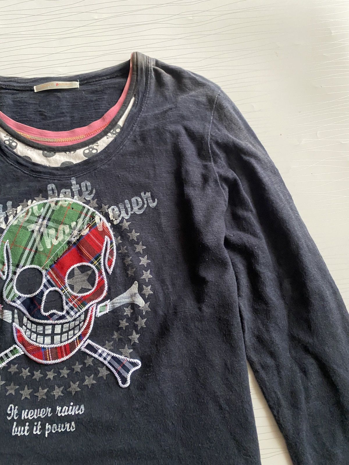 Hysteric Glamour × Undercover Japanese Skull Tartan Poem Longsleeve Tee Shirt Size US M / EU 48-50 / 2 - 4 Thumbnail