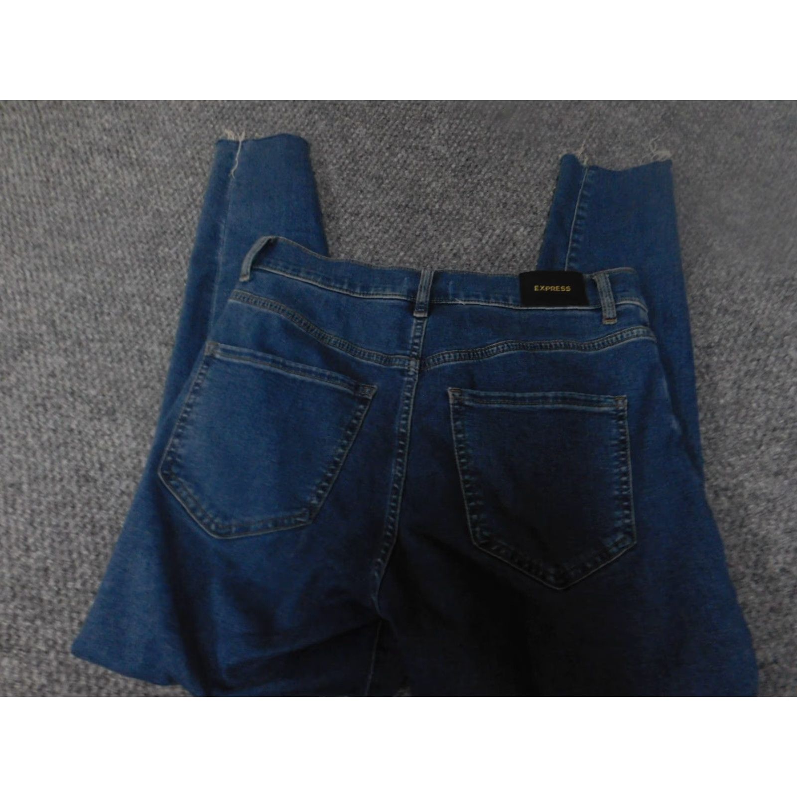 Express Express Womens Jeans Skinny Crop 6 Blue Denim Slim Regular 28in Waist Inseam 25in Zipper Cotton Blend Mid Rise Modern 90s Designer Style Size 28" / US 6 / IT 42 - 6 Thumbnail