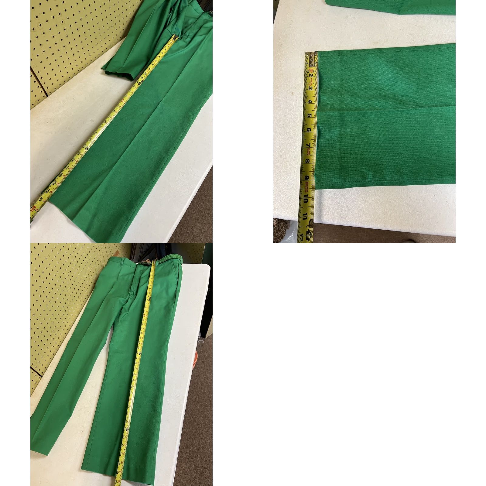 Vintage VINTAGE Garan Pants Slacks Belt 34x32 Straight Men Green 34x32 Polyester Blend Belted Casual Size US 34 / EU 50 - 8 Thumbnail