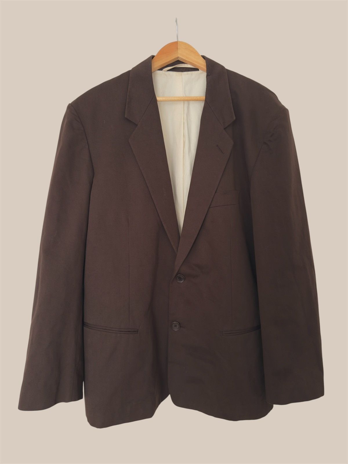 Lemaire Lemaire Cotton/Linen Two-Button Blazer - Brown - Size L Size 50R - 1 Thumbnail