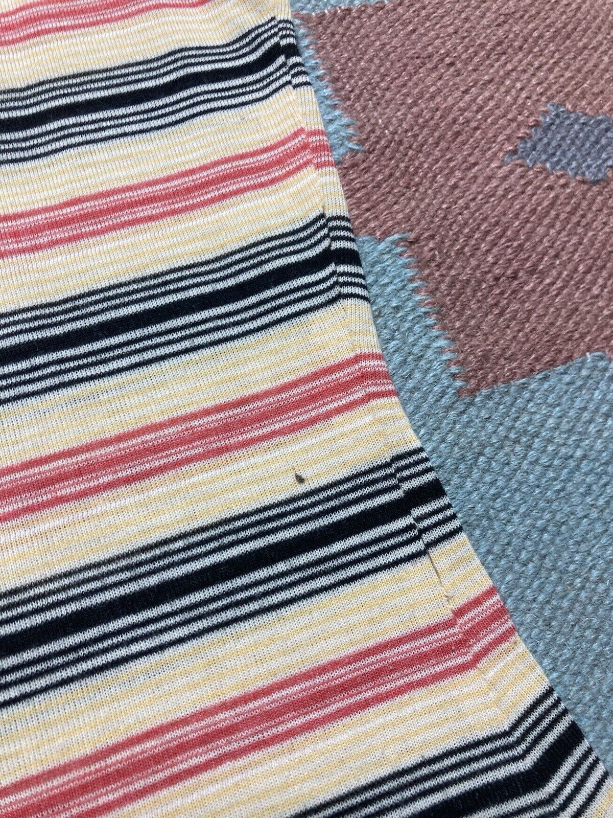 Vintage VTG 70s striped t shirt thin soft worn wide neck women’s L Size L / US 10 / IT 46 - 8 Thumbnail
