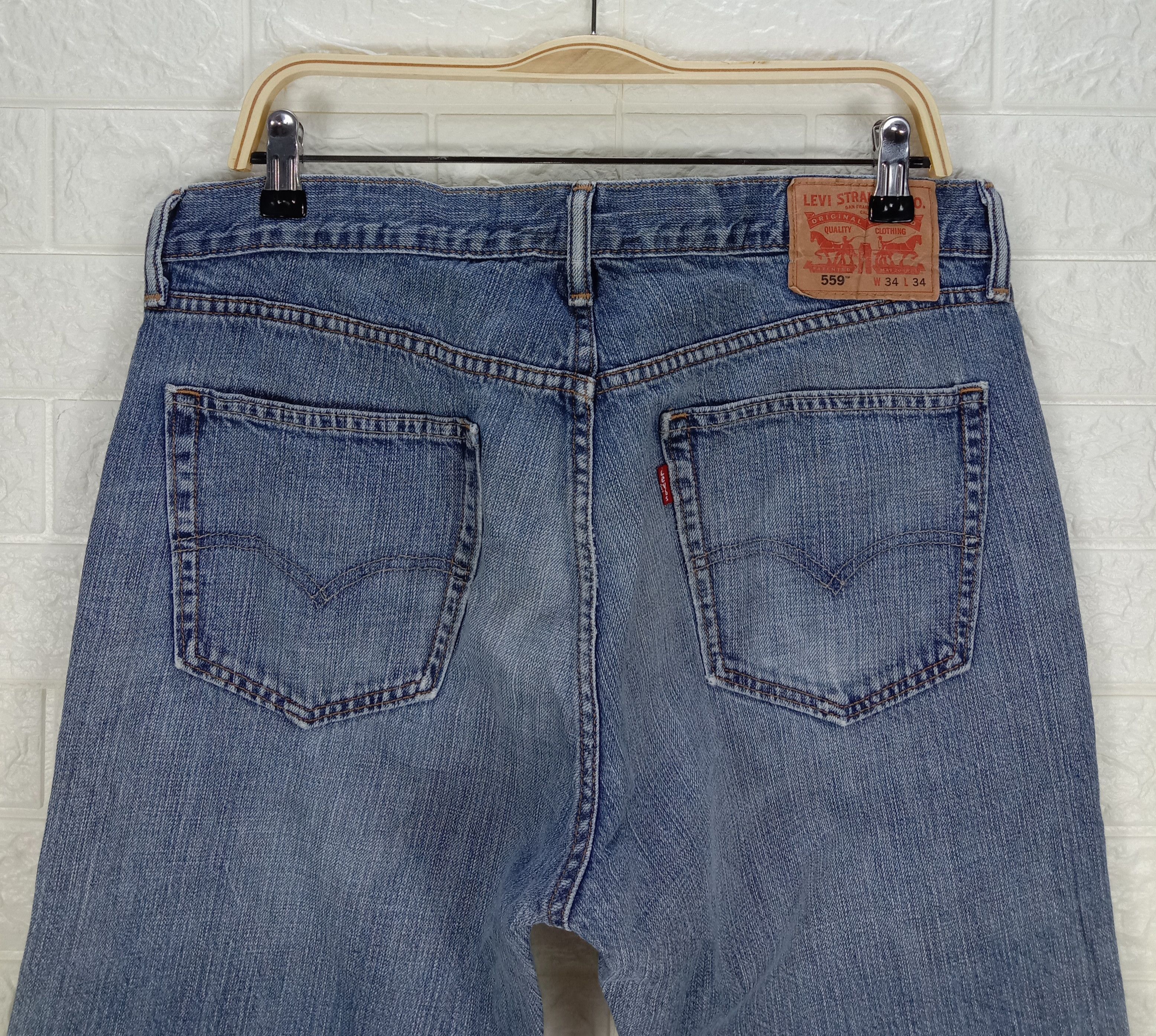 Levi's Vintage Levi's 559 Jeans Relaxed Straight Fit Denim Size US 34 / EU 50 - 6 Thumbnail