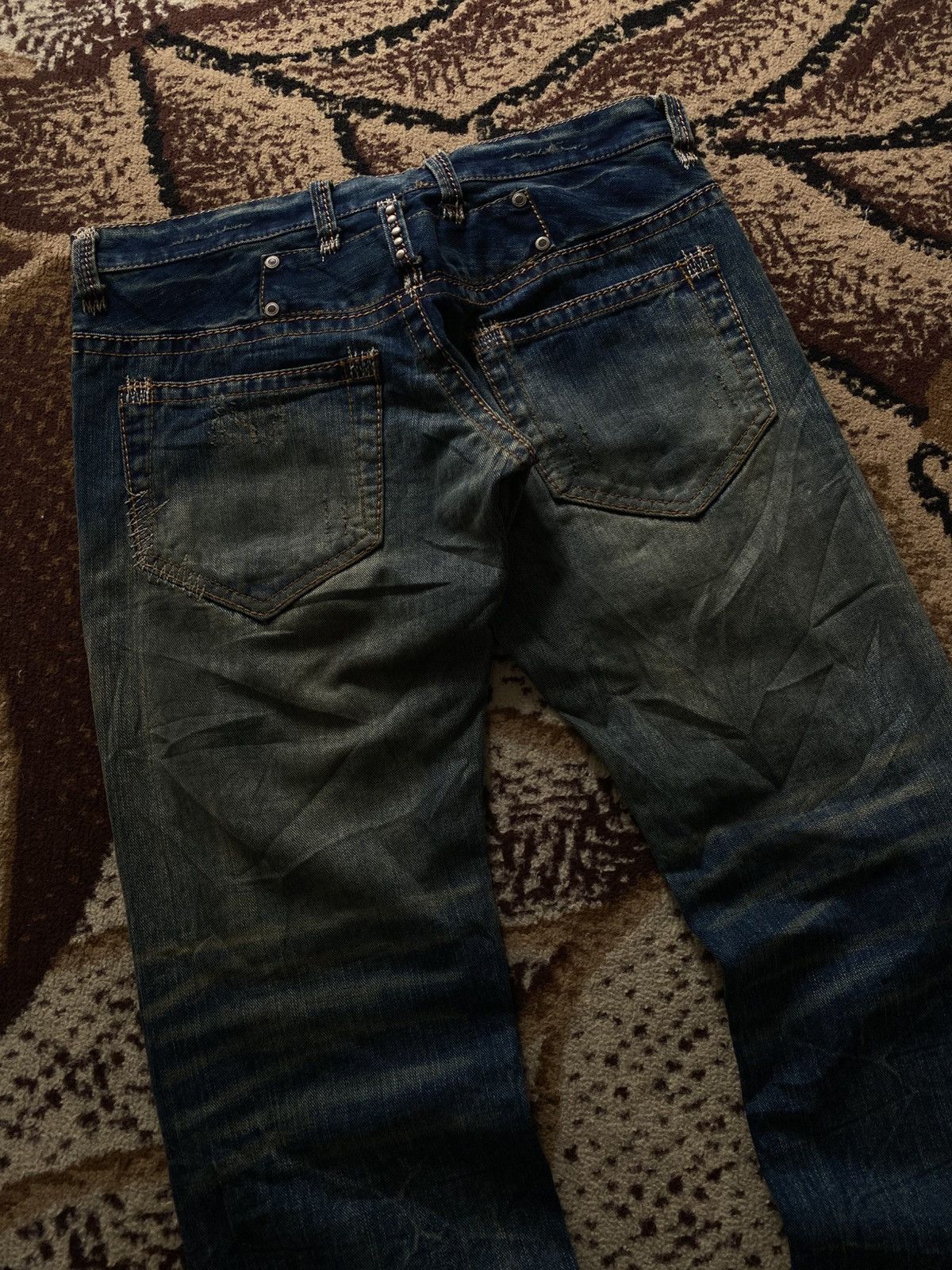 If Six Was Nine Mudwash Distressed Japanese Denim Size US 31 - 10 Thumbnail
