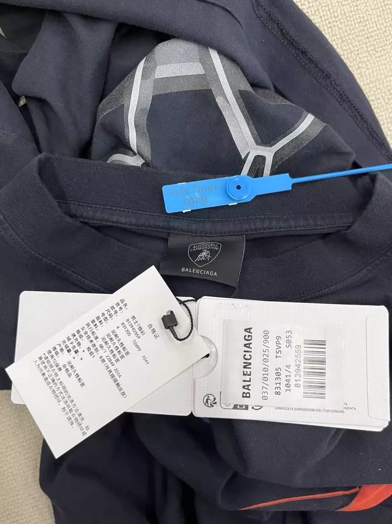 Balenciaga Balenciaga Quick-drying short sleeve T-shirt with car patt Size US XL / EU 56 / 4 - 5 Thumbnail