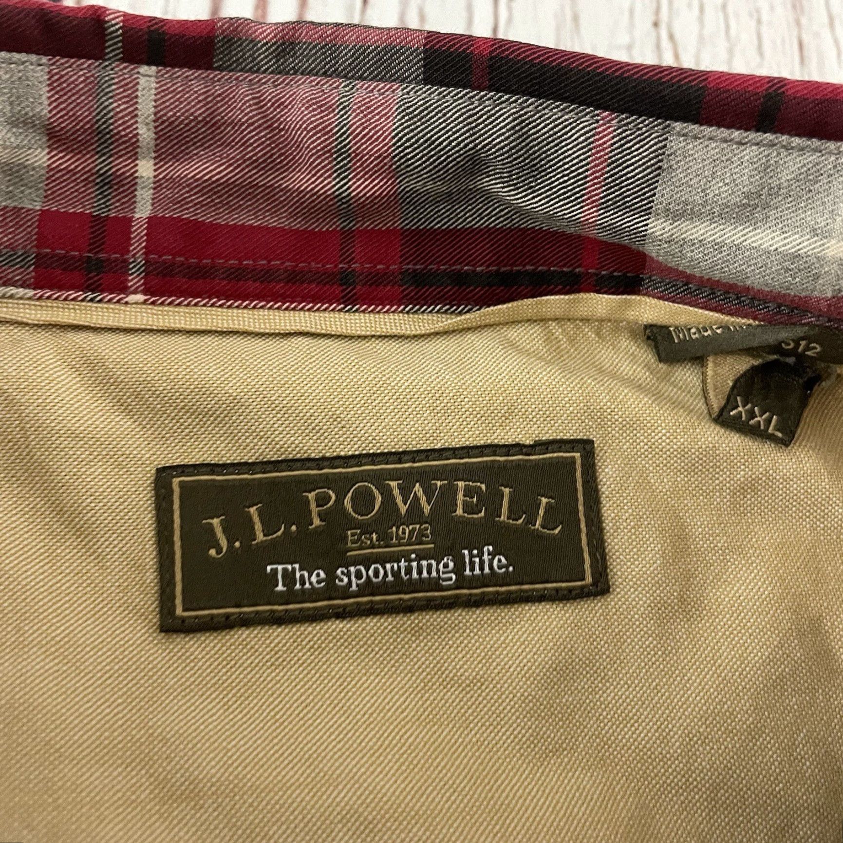 Vintage J.L. Powell Plaid Shirt Button-Up Men's XXL Red Gray Size US XXL / EU 58 / 5 - 3 Thumbnail