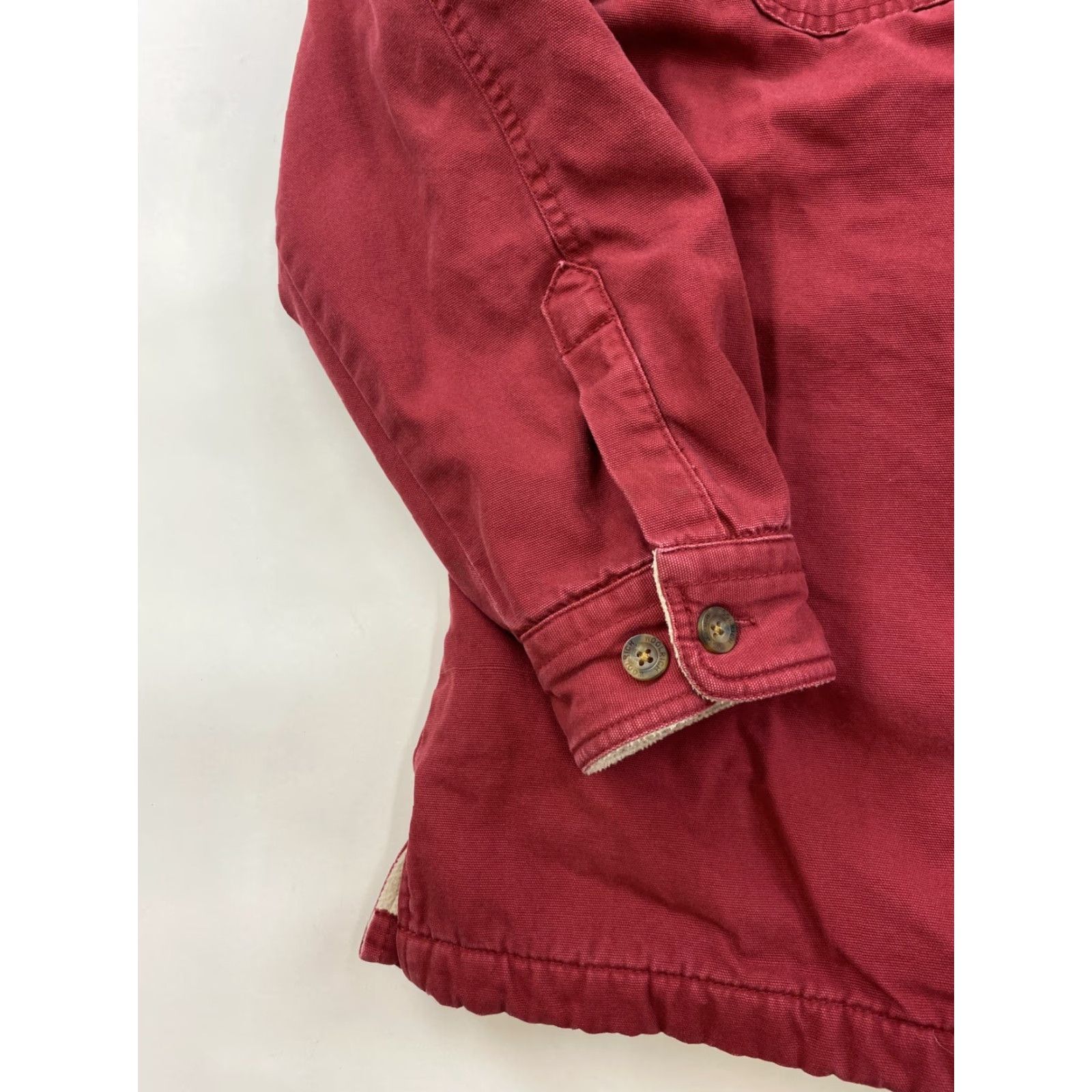 Vintage VINTAGE Woolrich Jacket Red L Womens Overcoat Button Up (Missing Buttons) Size L / US 10 / IT 46 - 3 Thumbnail