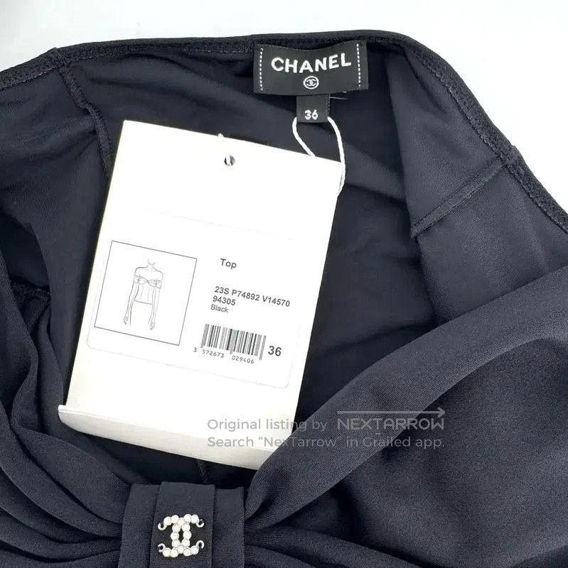 Chanel Chanel Black Wool T-Shirt for Women . Size S / US 4 / IT 40 - 4 Thumbnail