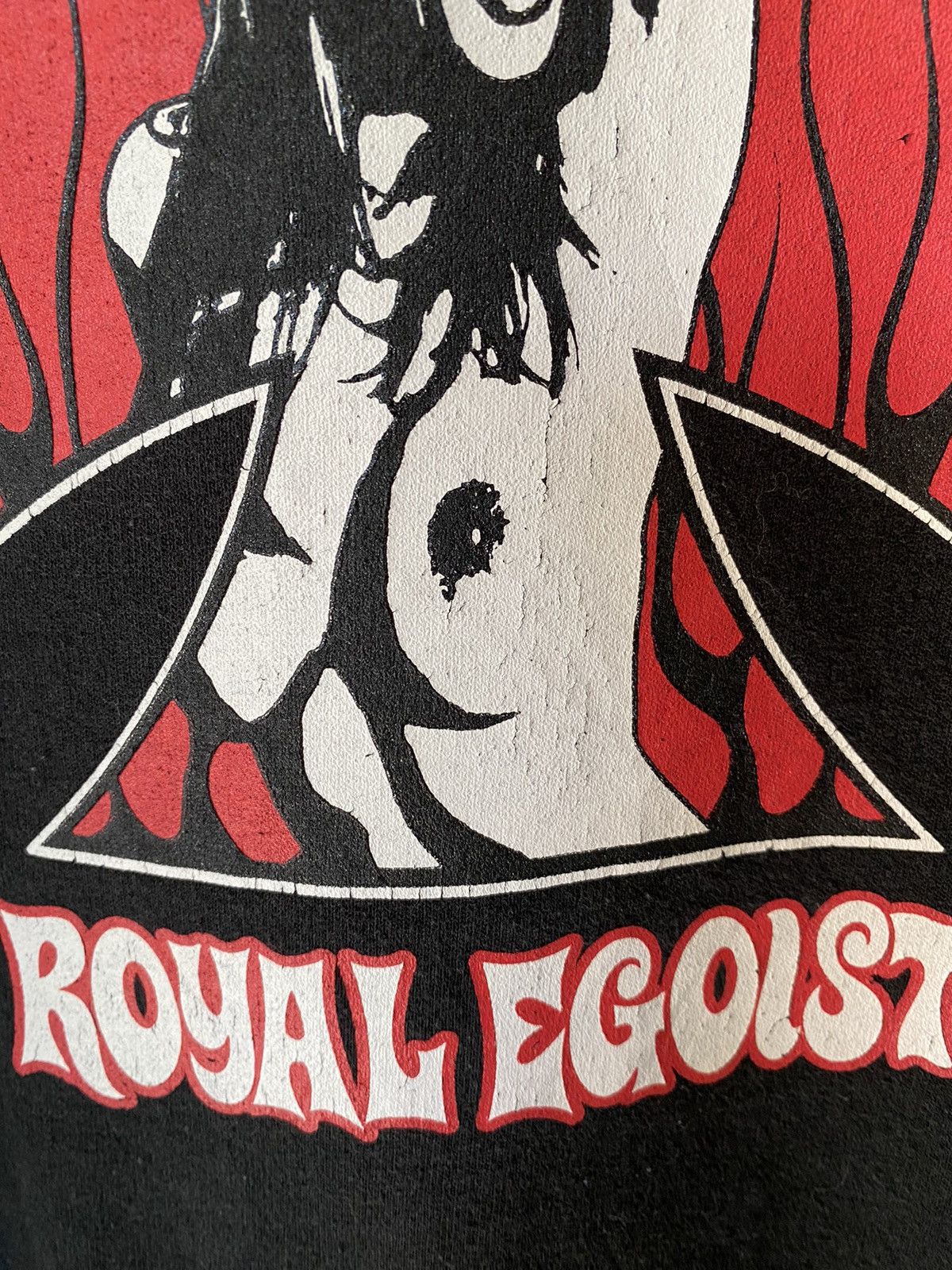 Japanese Brand 1990s 🔥ROYAL EGOIST Pin Up Cross fire flames hysteric cospa Size US M / EU 48-50 / 2 - 7 Thumbnail