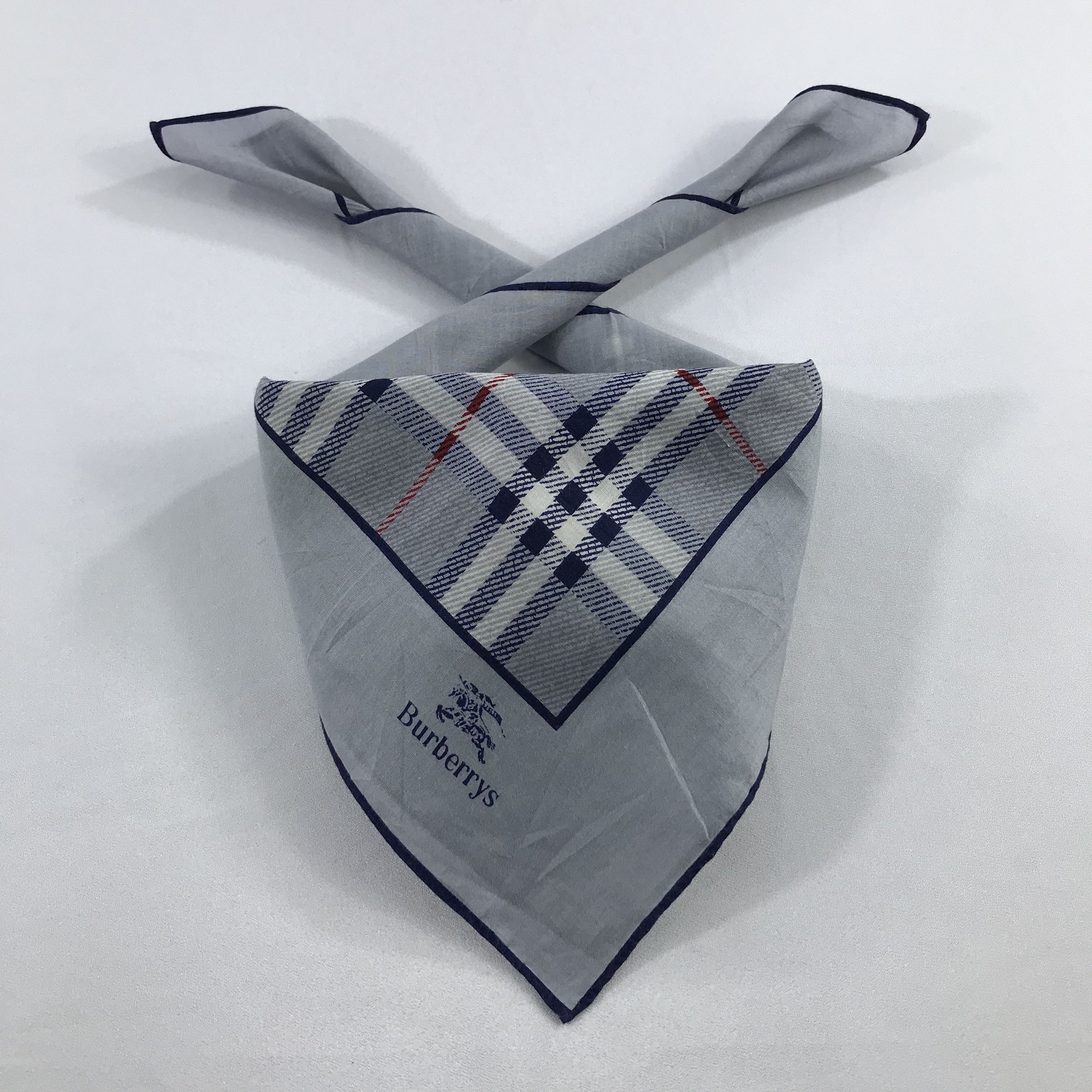 Burberry × Vintage Burberry Bandana / Handkerchief / Neckerchief - S2248 Size ONE SIZE - 3 Thumbnail