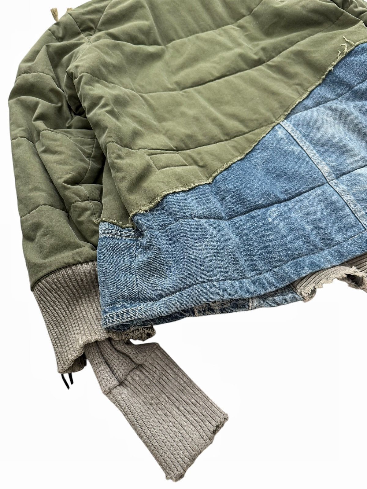 Greg Lauren GRAIL Double Layer Denim Military Cloth Arm Zip Bomber Size US M / EU 48-50 / 2 - 5 Thumbnail