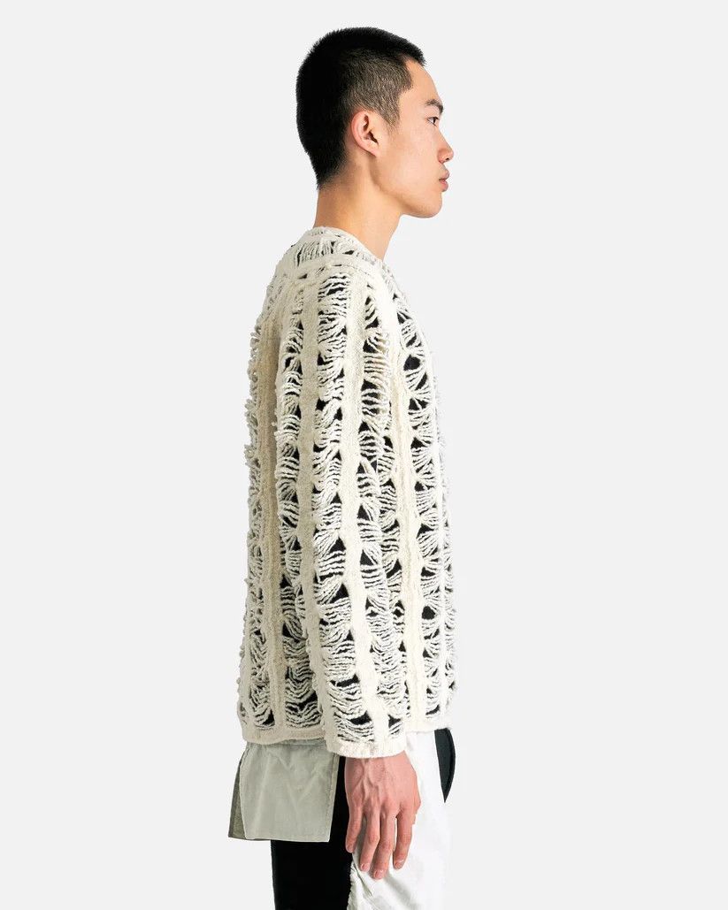 Comme des Garcons Homme Plus o1s1v1r1oon0925 Long Sleeve Sweater in Natural/White Size US M / EU 48-50 / 2 - 4 Thumbnail