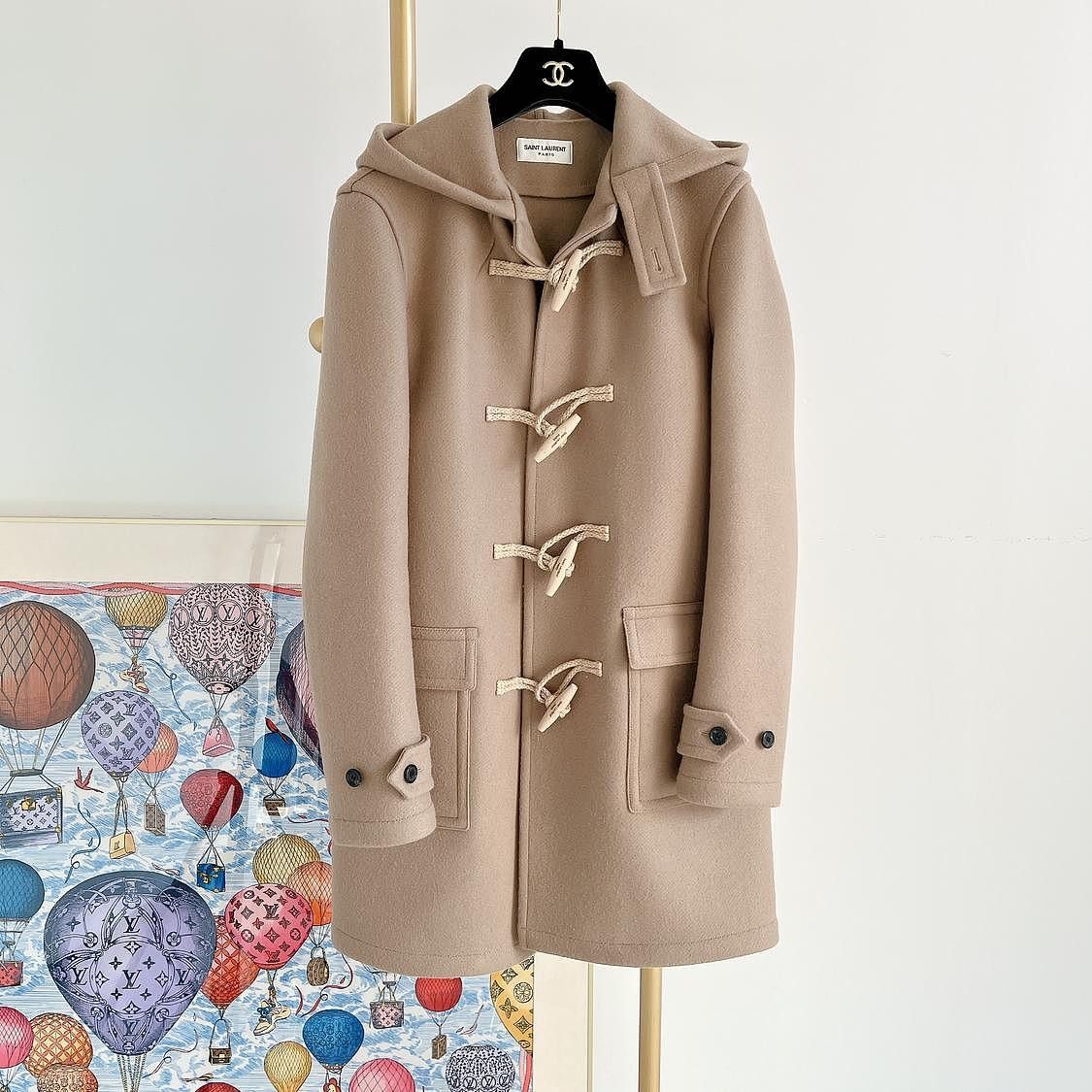 Saint Laurent Paris Saint Laurent Wool Hooded Duffle Coat Size 38 Size S / US 4 / IT 40 - 1 Thumbnail