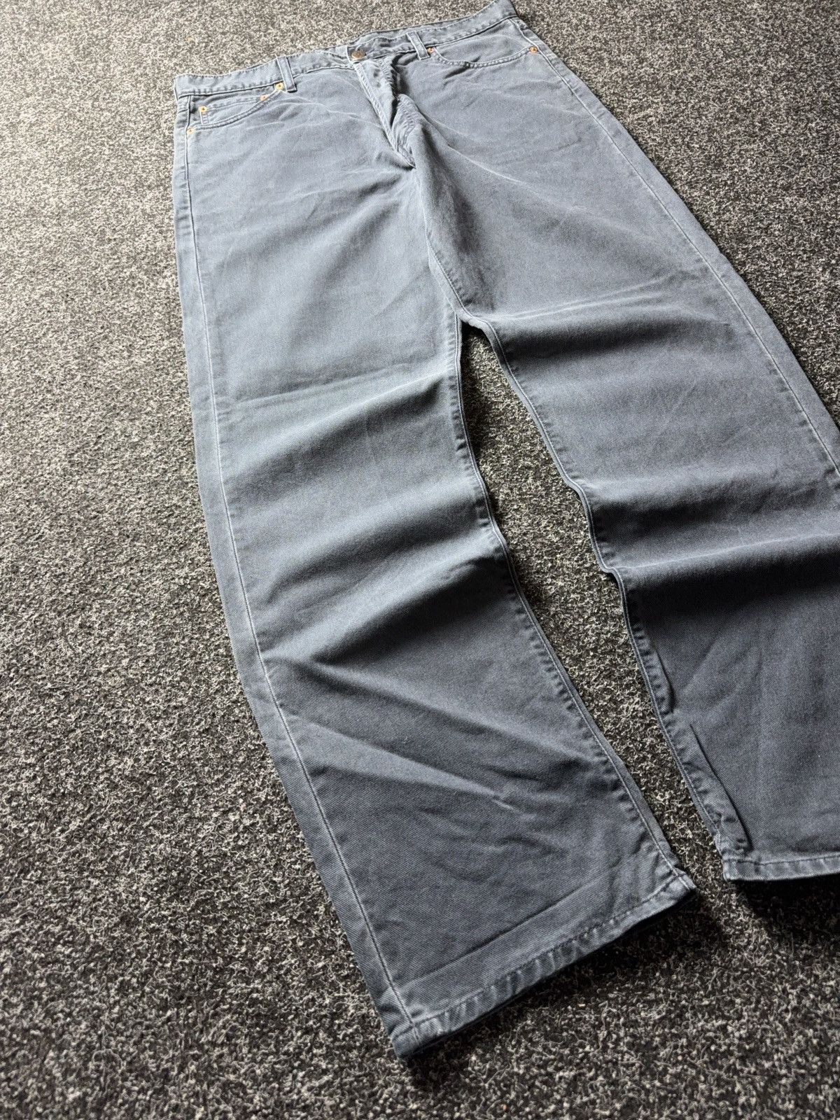 Levi's Vintage Clothing Vintage 90s USA Retro Levi’s 551 Jeans Faded Grey / Blue Size US 35 - 2 Thumbnail