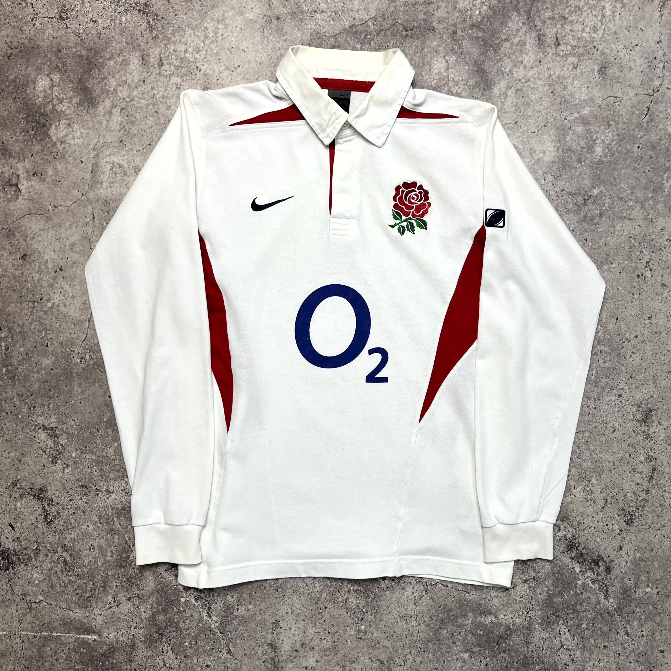 Nike Y2K Nike England Polo Longsleeve Shirt White Jersey Size M Size US M / EU 48-50 / 2 - 1 Thumbnail