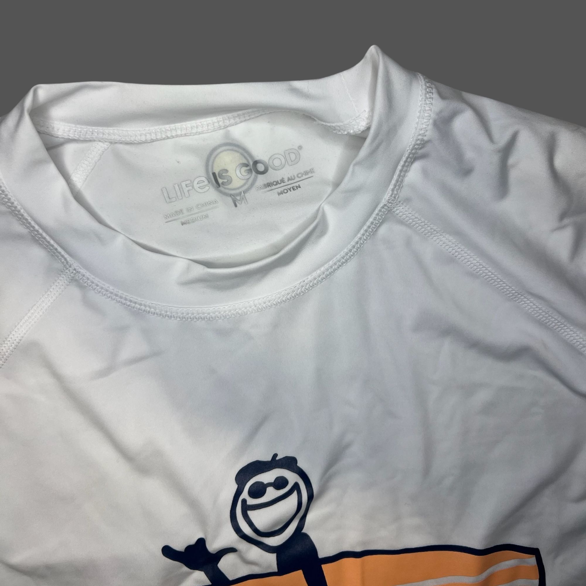 Other Life Is Good Mens Long Sleeve Surf Shirt UPF 50+ Medium Whit Size US M / EU 48-50 / 2 - 4 Thumbnail