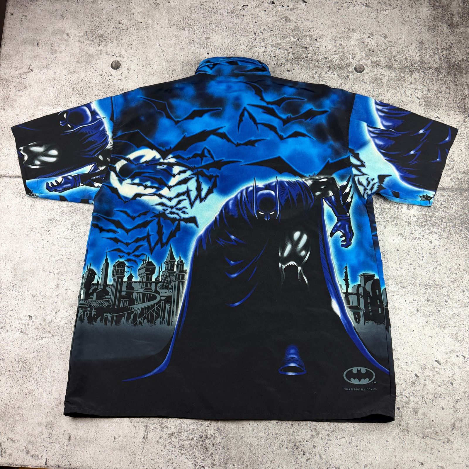 DC Comics Vintage Batman Y2K Button Up Shirt Size Large 2001 Size US L / EU 52-54 / 3 - 2 Thumbnail