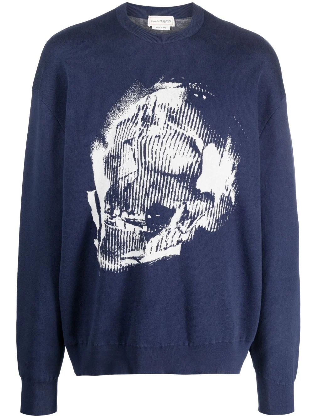 Alexander McQueen o1y1024 Sweater in Navy Blue Size US M / EU 48-50 / 2 - 1 Thumbnail