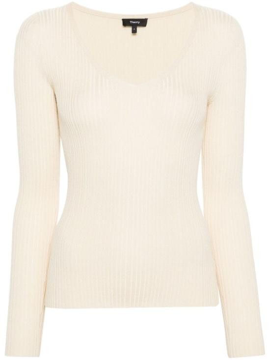 Theory THEORY Women Sweater N1216712 Q5W Beige Size M / US 6-8 / IT 42-44 - 1 Thumbnail