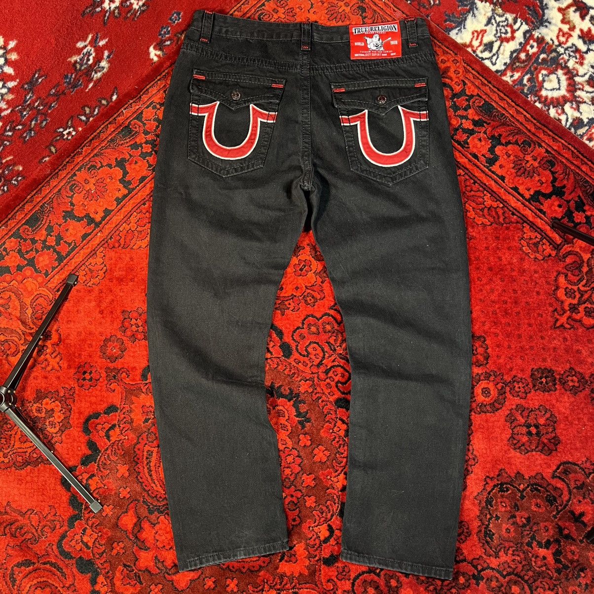 True Religion Wide Straight Black Street Style Y2K Jeans True Religion Size 27" / US 4 / IT 40 - 4 Thumbnail