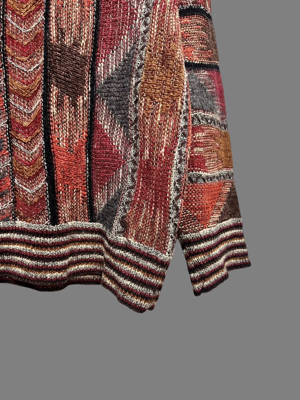 Raf Simons Vintage RAF Simons style Diesel Y2k Red Knit Sweater Wool Size US L / EU 52-54 / 3 - 5 Thumbnail