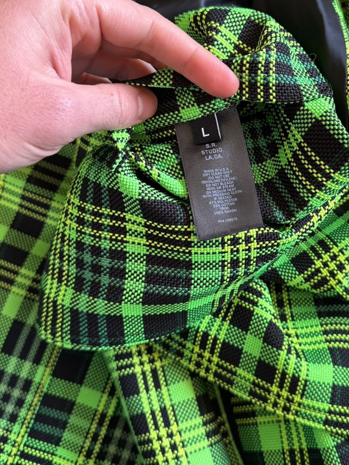 Sterling Ruby 2020 Runway Debut Green Weave Coat Size US L / EU 52-54 / 3 - 11 Thumbnail