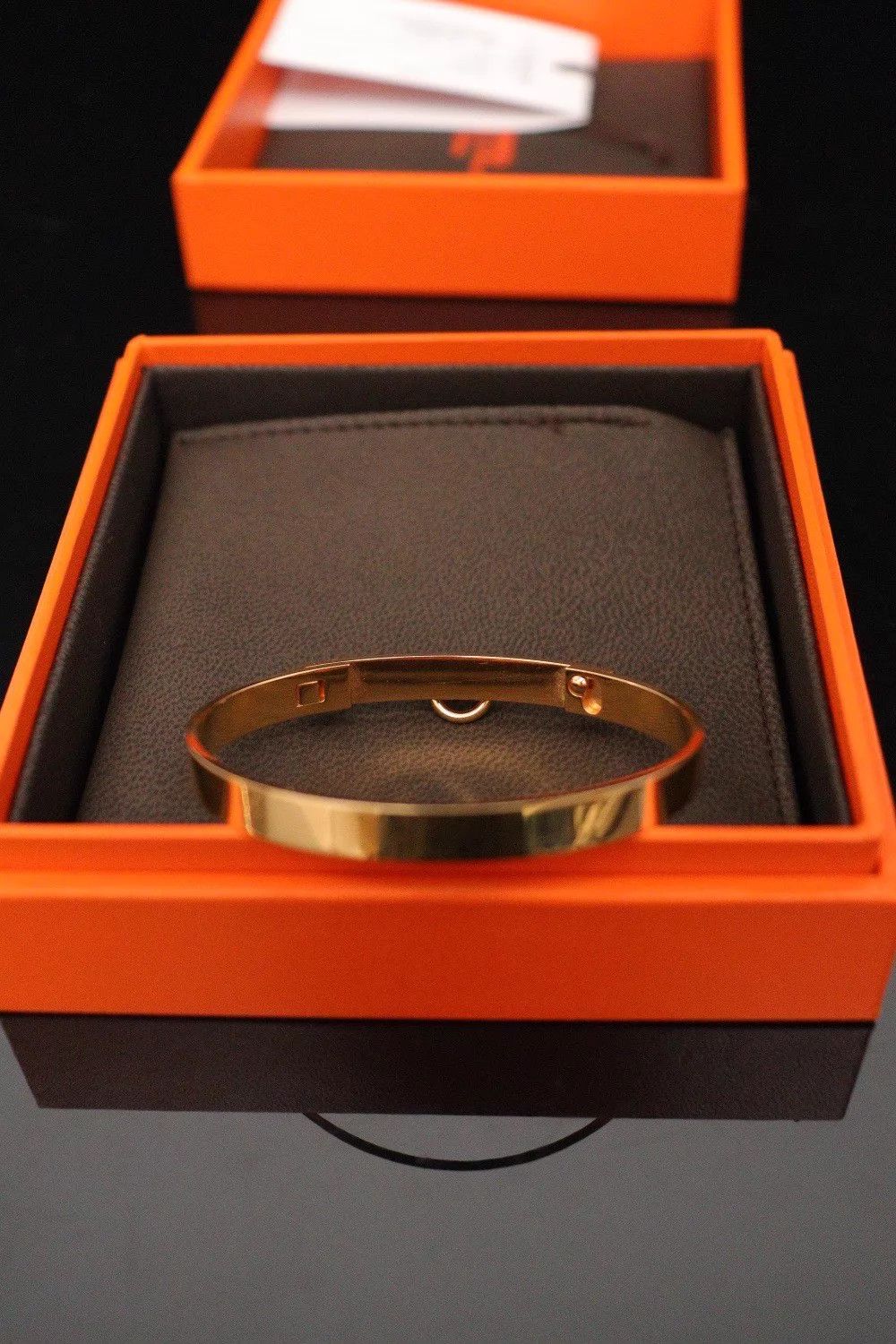 Hermes Hermès 18K Gold 5.2x4.5 S Bracelet with Box Size ONE SIZE - 6 Thumbnail