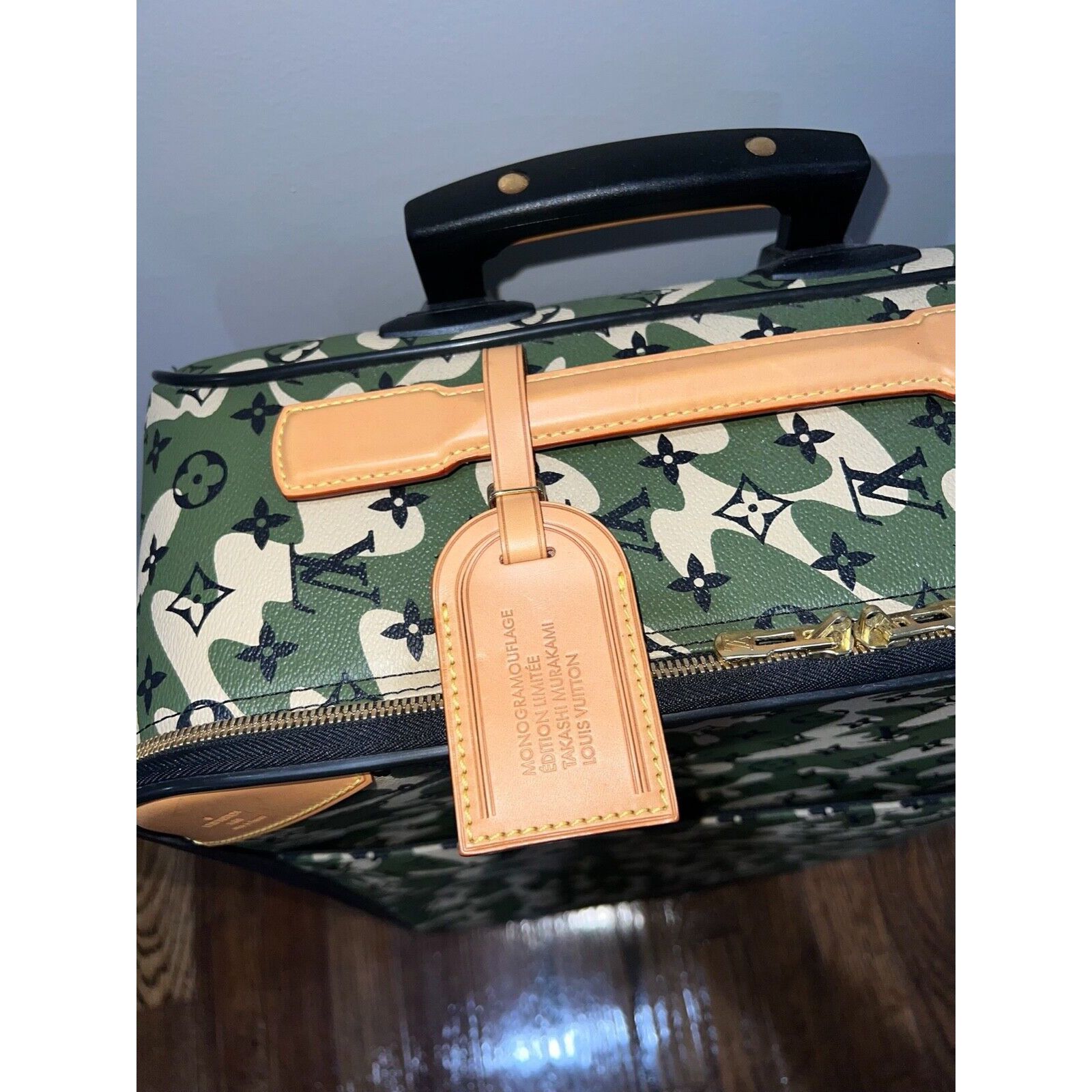 Louis Vuitton Louis Vuitton Pegase Camo Murakami Cabin Rolling Luggage Bag Size ONE SIZE - 7 Thumbnail