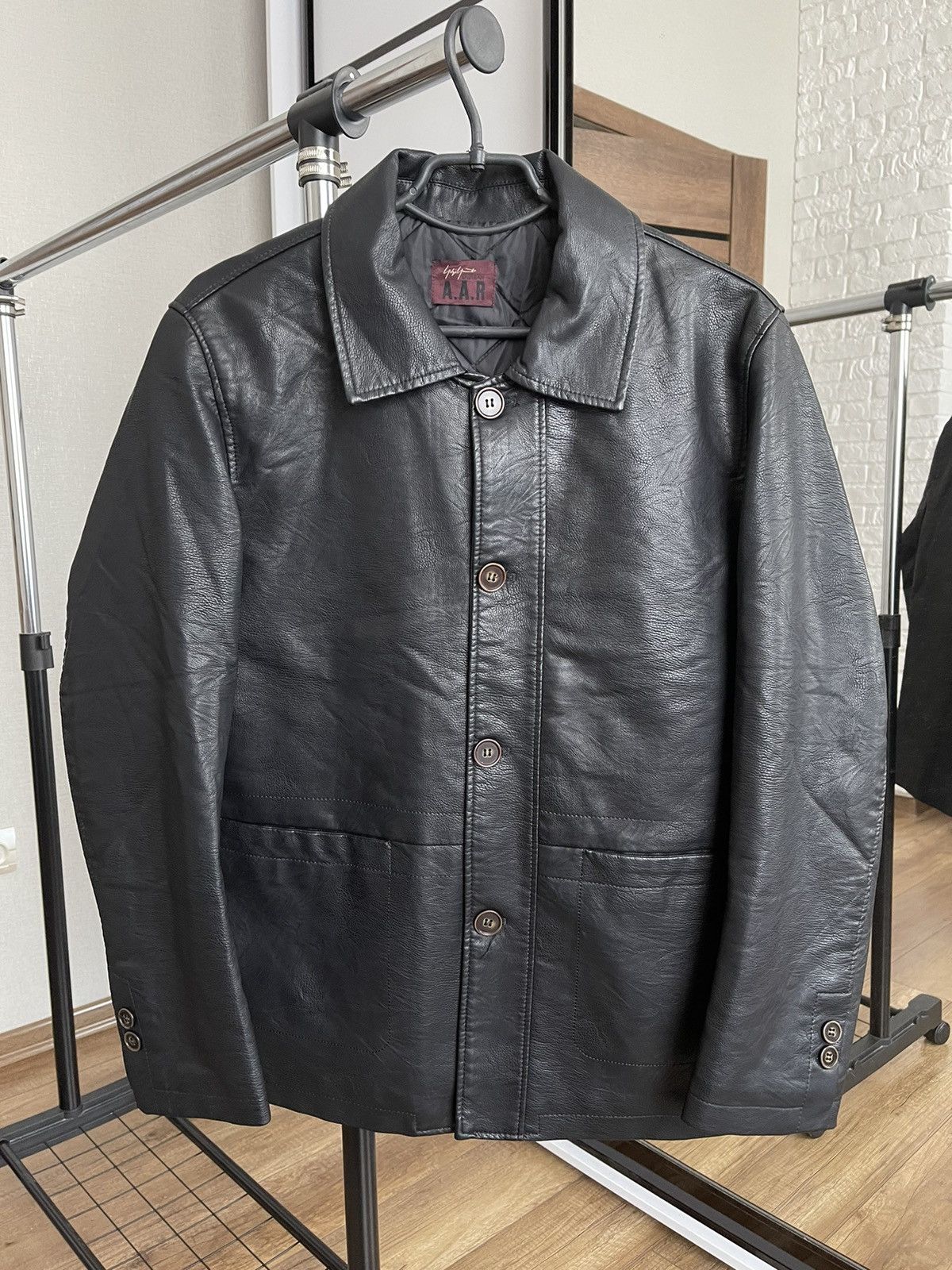 Japanese Brand A.A.R Yohji Yamamoto Vintage Leather Jacket Japan 90s Size US L / EU 52-54 / 3 - 1 Thumbnail