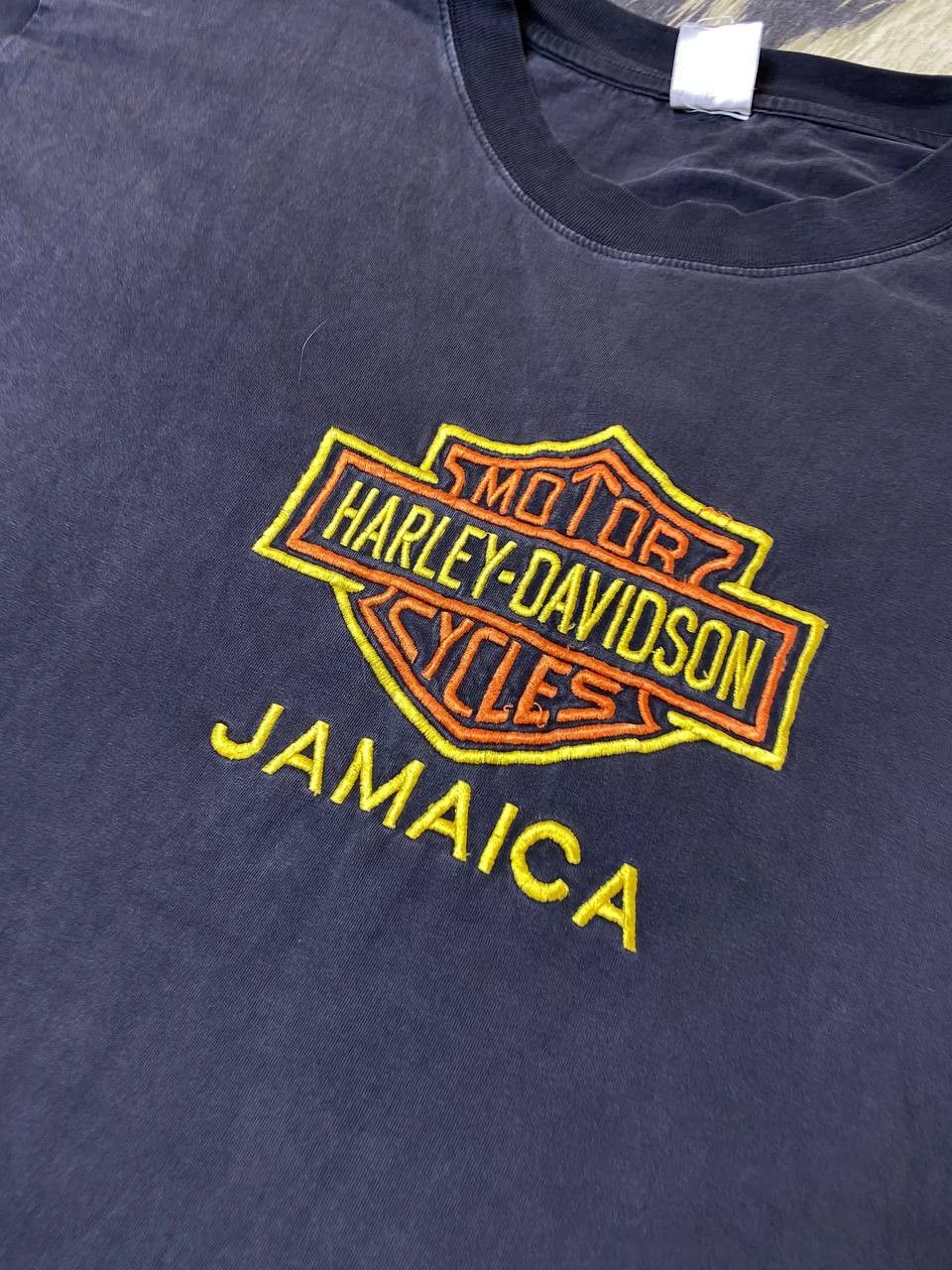 Harley Davidson Harley Davidson Motor Cycle Jamaica Embroidered Mens T-Shirt Size US XXL / EU 58 / 5 - 6 Thumbnail