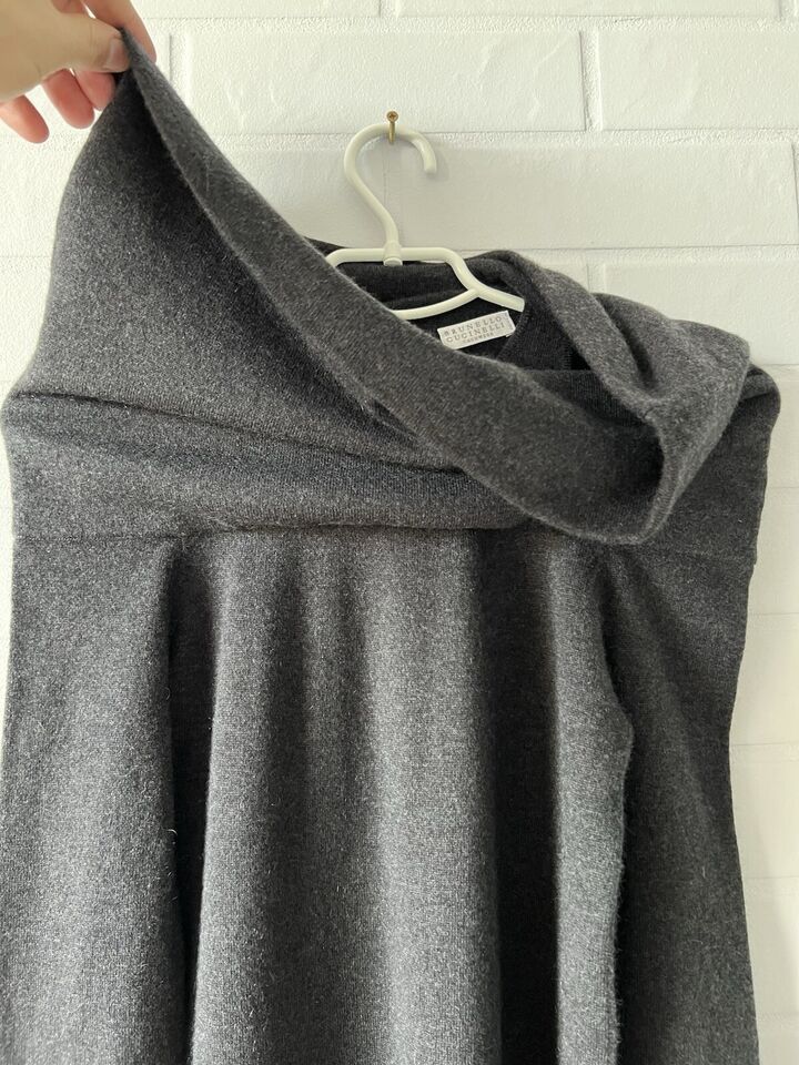 Brunello Cucinelli Brunello Cucinelli Long Cashmere Dress Grey Size S Size S / US 4 / IT 40 - 9 Thumbnail