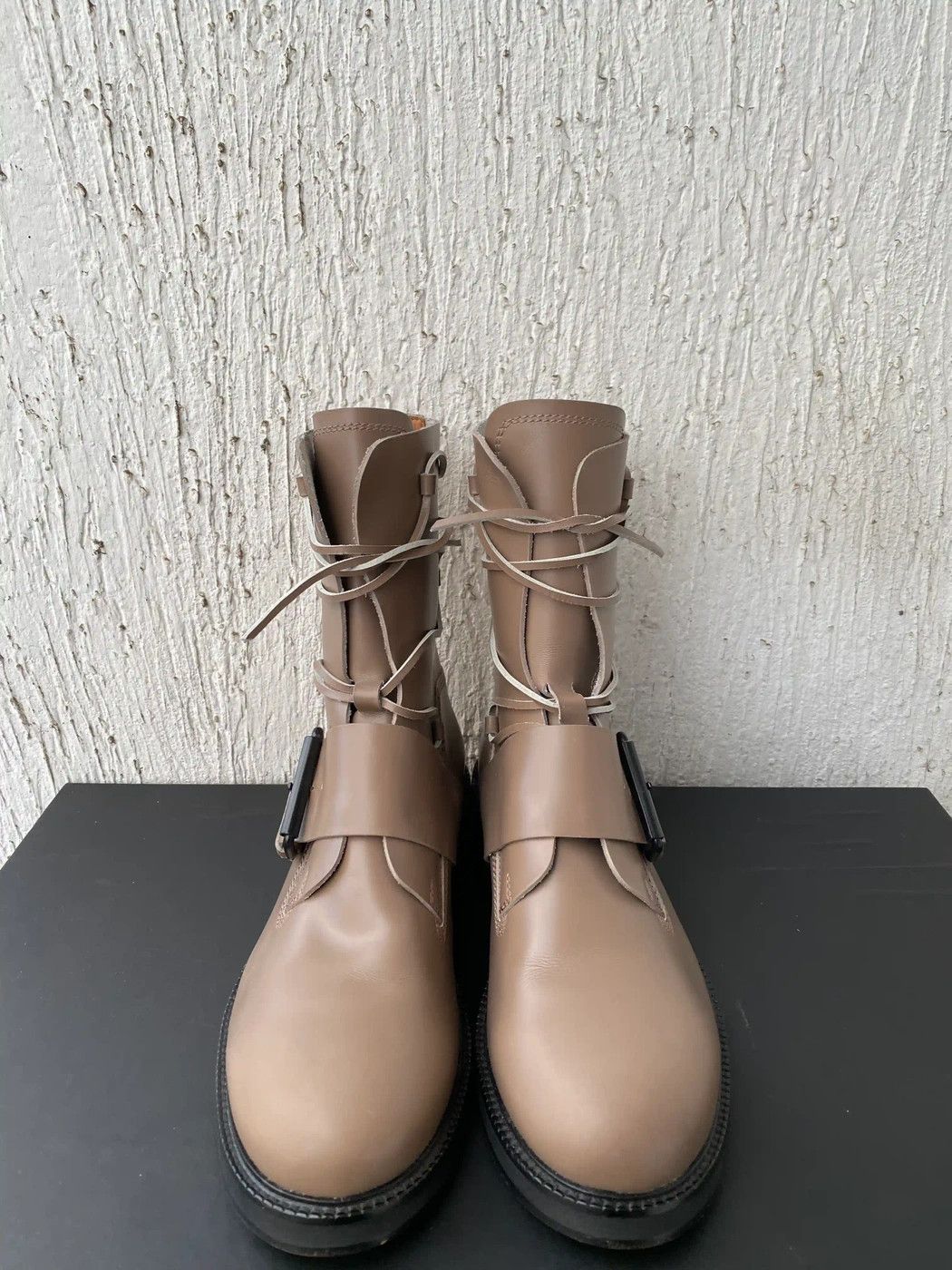 Dirk Bikkembergs leather laces buckle boots Size US 12 / EU 45 - 7 Thumbnail
