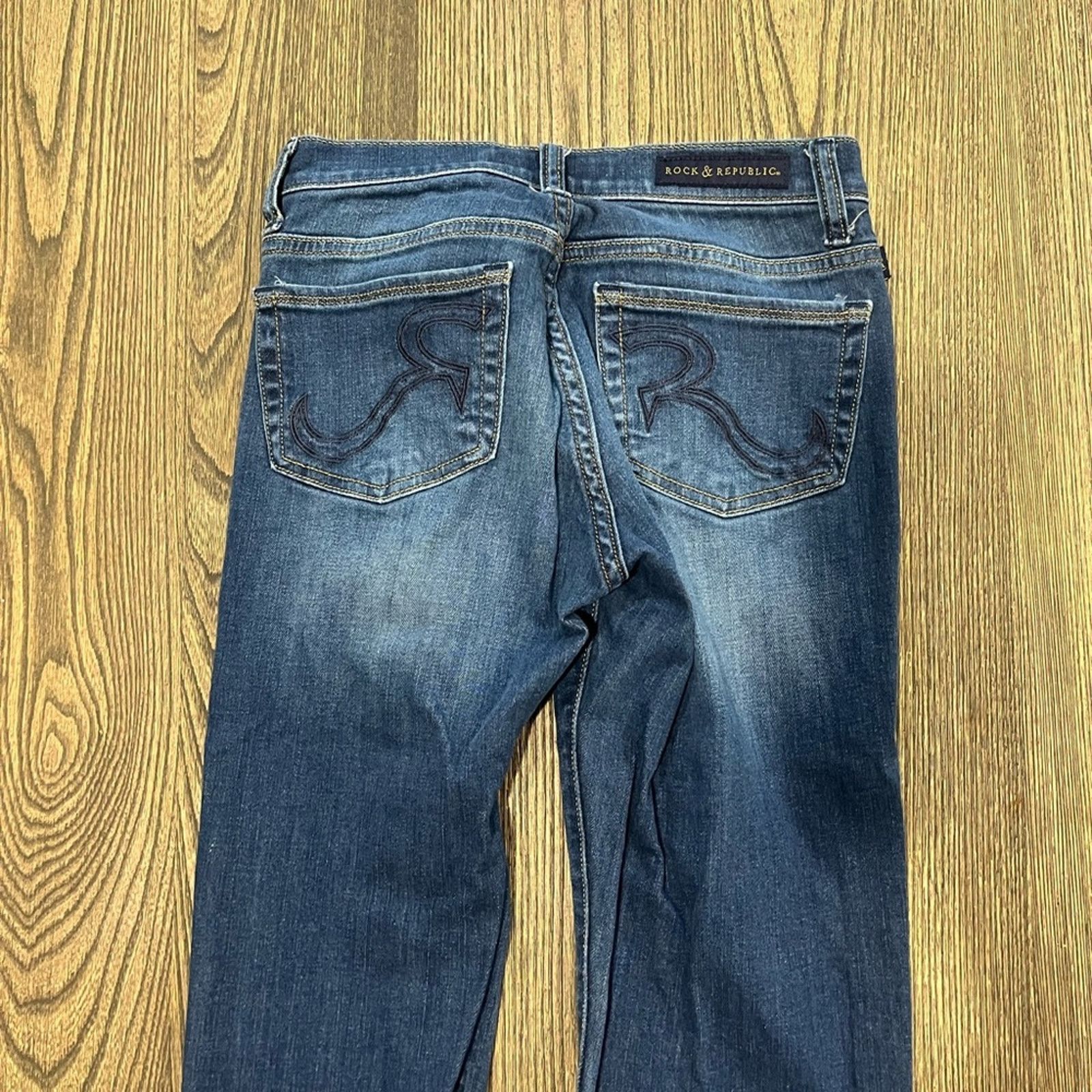 Rock & Republic Rock & Republic Berlin Straight Jeans Pockets Distressed 2 Size 26" / US 2 / IT 38 - 11 Thumbnail