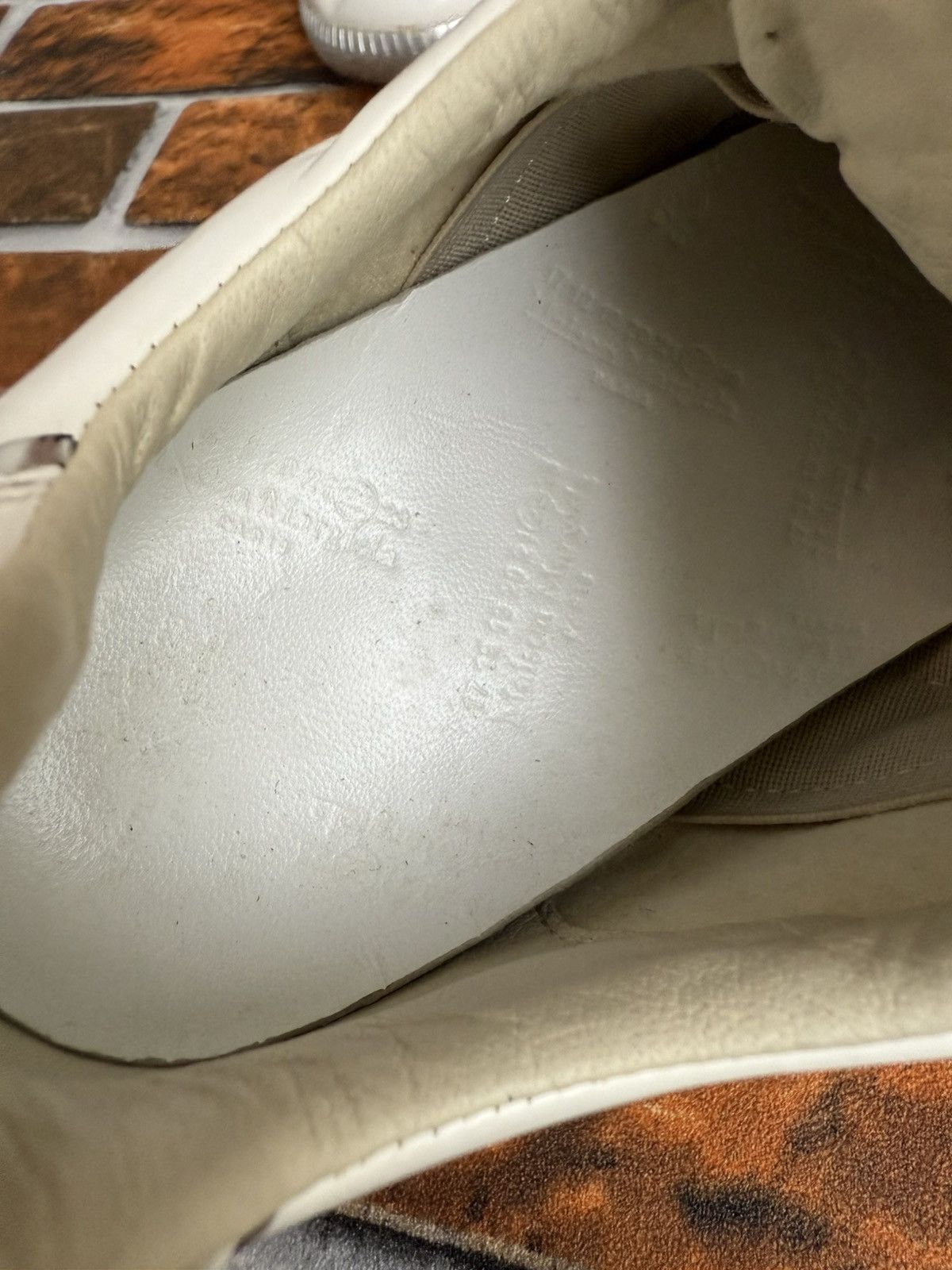 Maison Margiela ❤️Gats replica silver metal trim sneakers Size US 5 / EU 37 - 8 Thumbnail