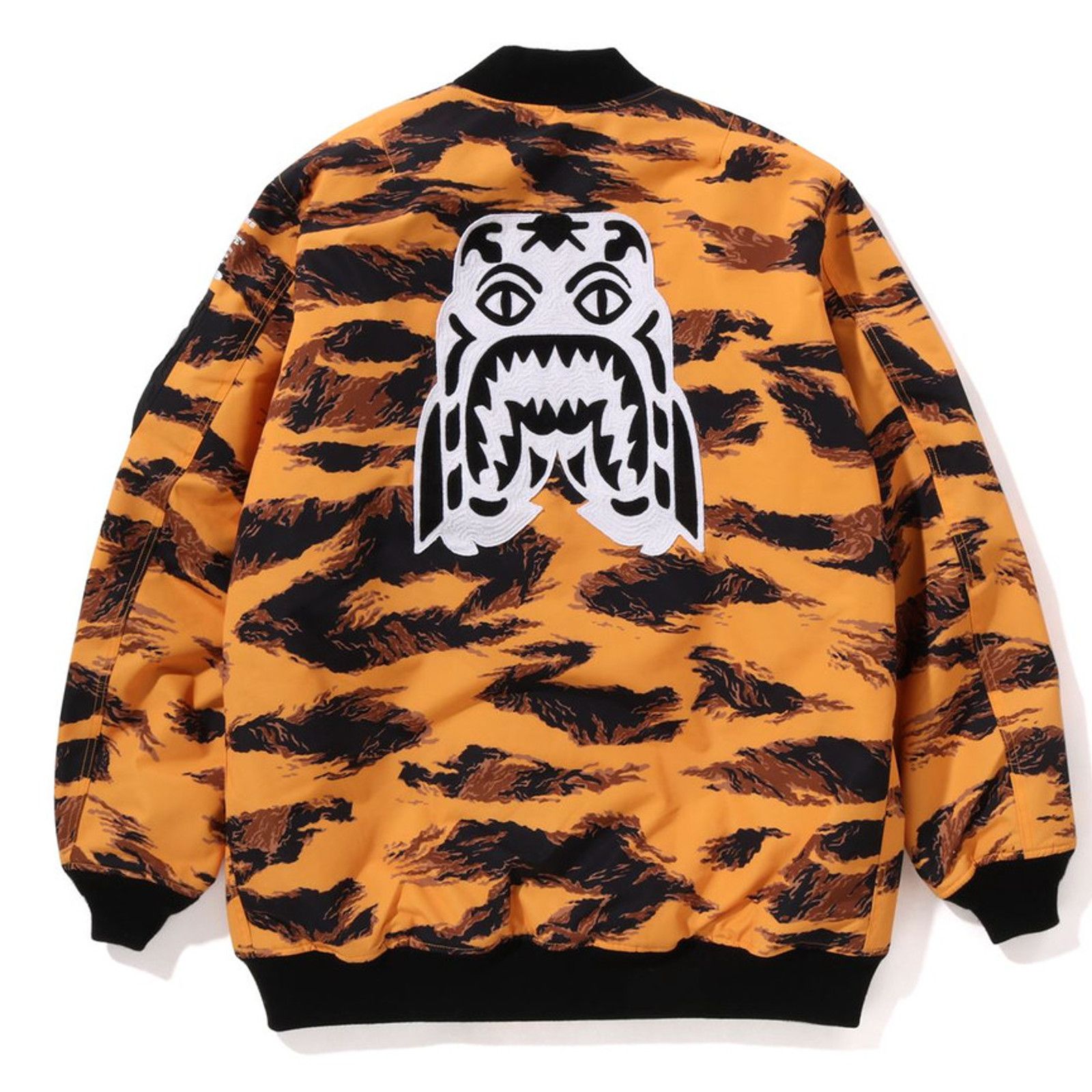 Bape Bape Tiger Camo Long MA-1 Orange Bomber Jacket Size Large Size US L / EU 52-54 / 3 - 2 Thumbnail