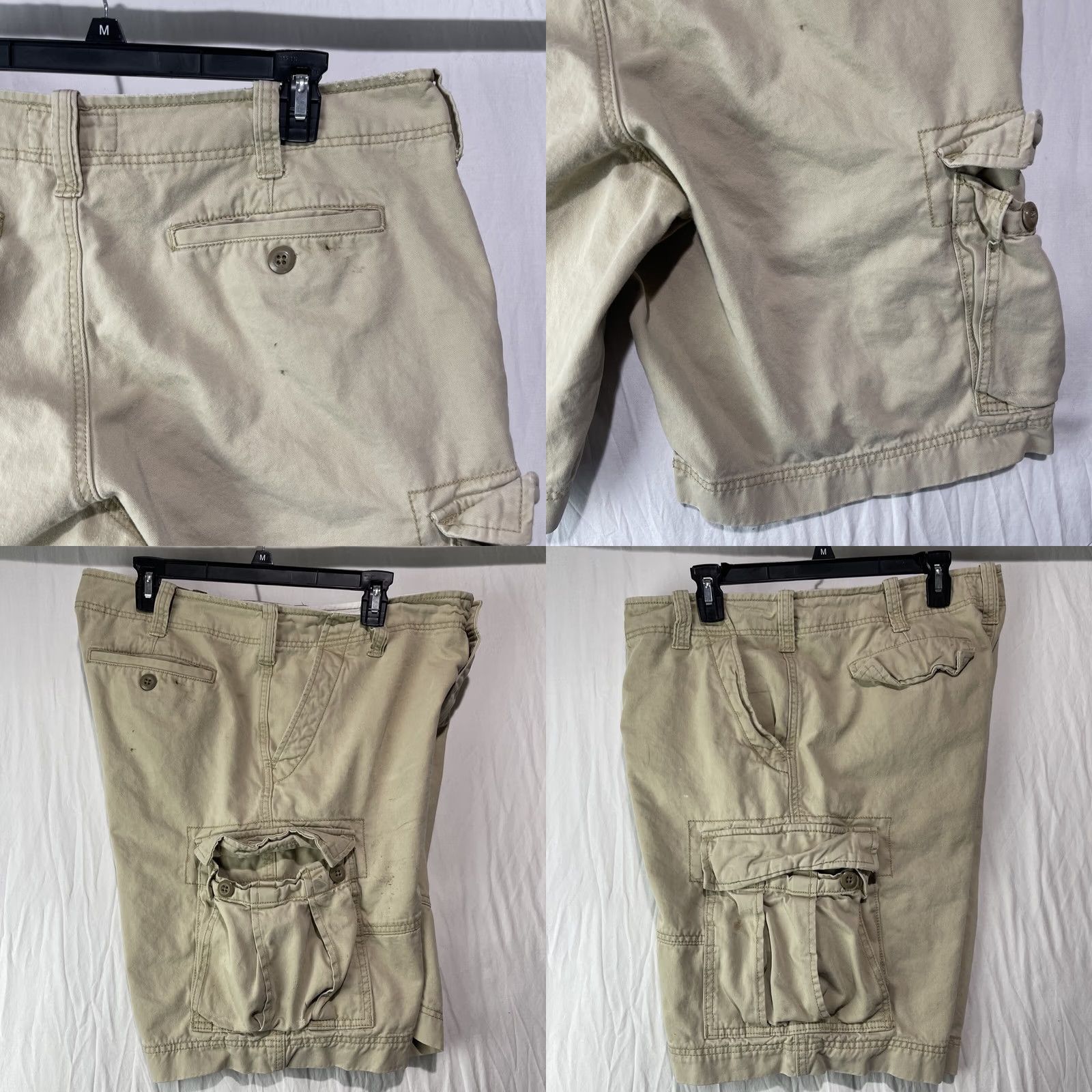 Ralph Lauren Denim & Supply Ralph Lauren Cargo Shorts Mens 36 Beige Cotton Denim Front Pocket Zipper Casual Workwear Vintage No Size US 36 / EU 52 - 10 Thumbnail