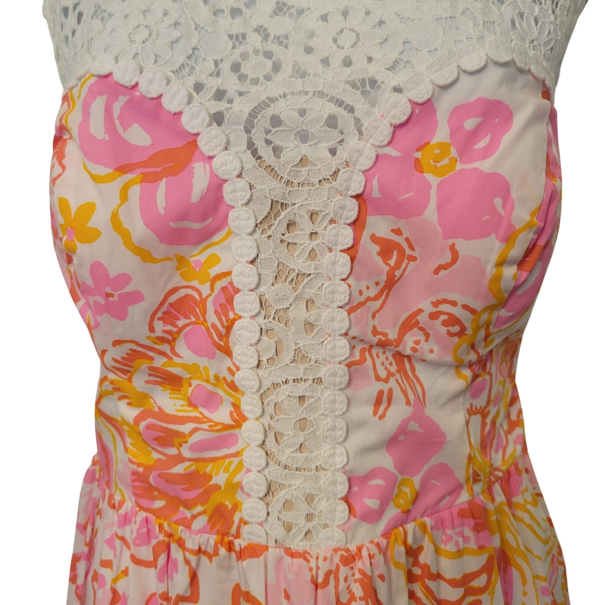 Lilly Pulitzer Lilly Pulitzer Sleeveless Dress 8 RAEGAN Resort White Happin Size M / US 6-8 / IT 42-44 - 2 Thumbnail
