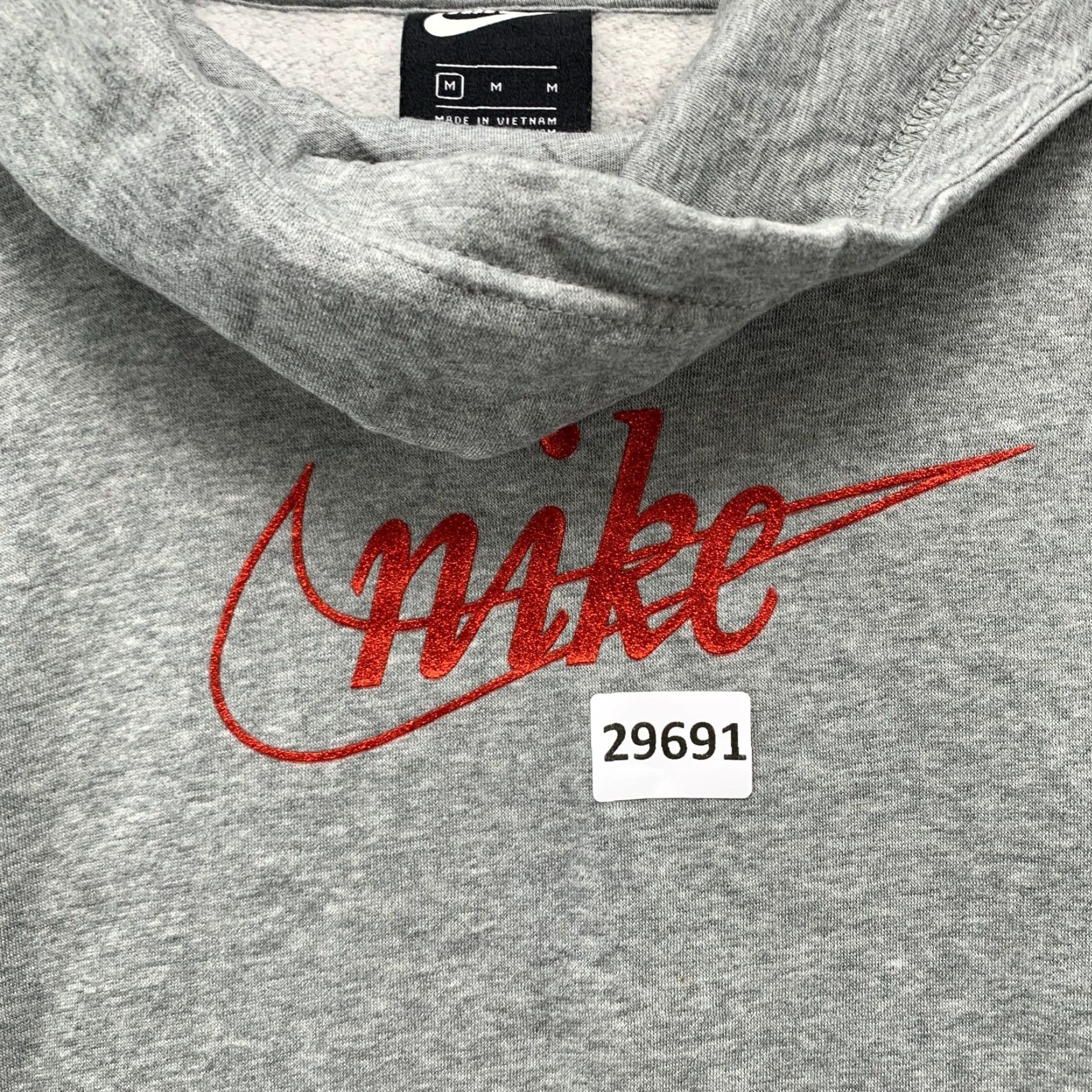 Nike Nike Hoodie Womens Medium Gray Red Swoosh Cowl Neck Hooded Sweatshirt 23x23 Size M / US 6-8 / IT 42-44 - 7 Thumbnail