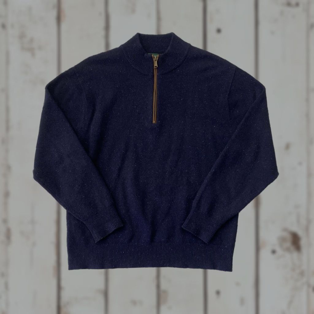 Orvis Orvis Sweater 1/4 Zip Pullover Wool Blue Mens Large Size US L / EU 52-54 / 3 - 1 Thumbnail