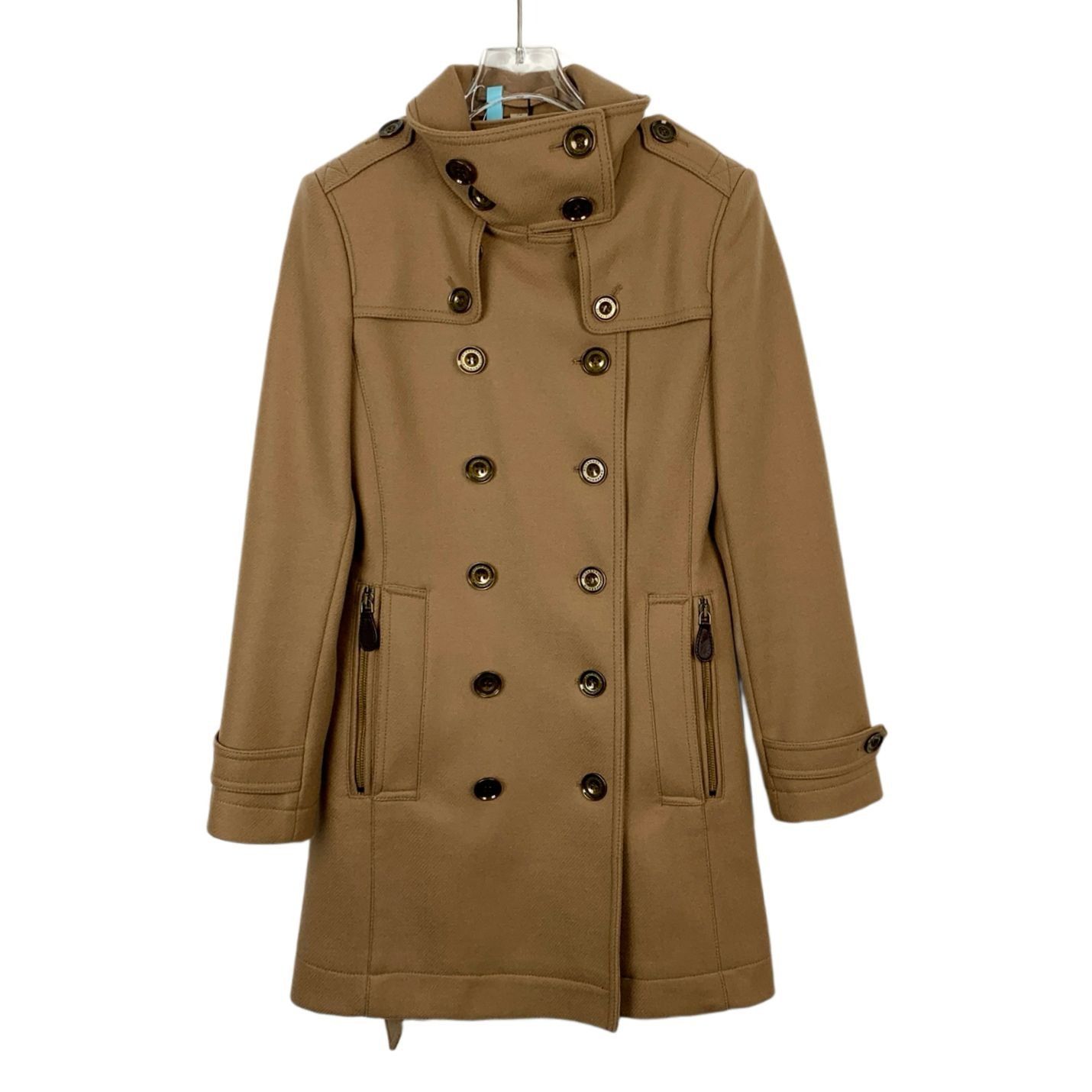 Burberry Burberry Womens Double-Breasted Wool & Polyamide Trench Coat Size XS / US 0-2 / IT 36-38 - 1 Thumbnail