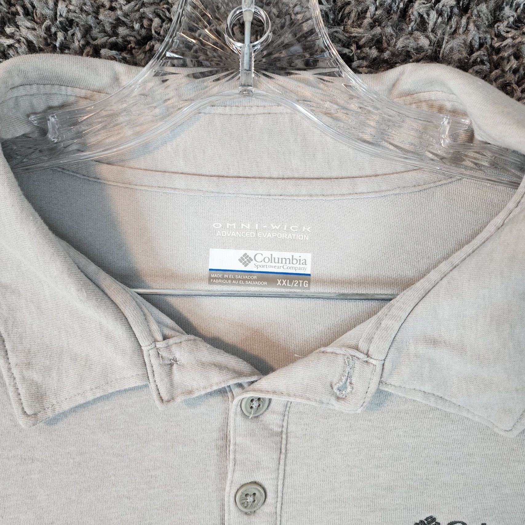 Vintage Columbia Omni-Wick Polo Shirt Men 2XL Gray Short Sleeve Mens Size US XXL / EU 58 / 5 - 4 Thumbnail