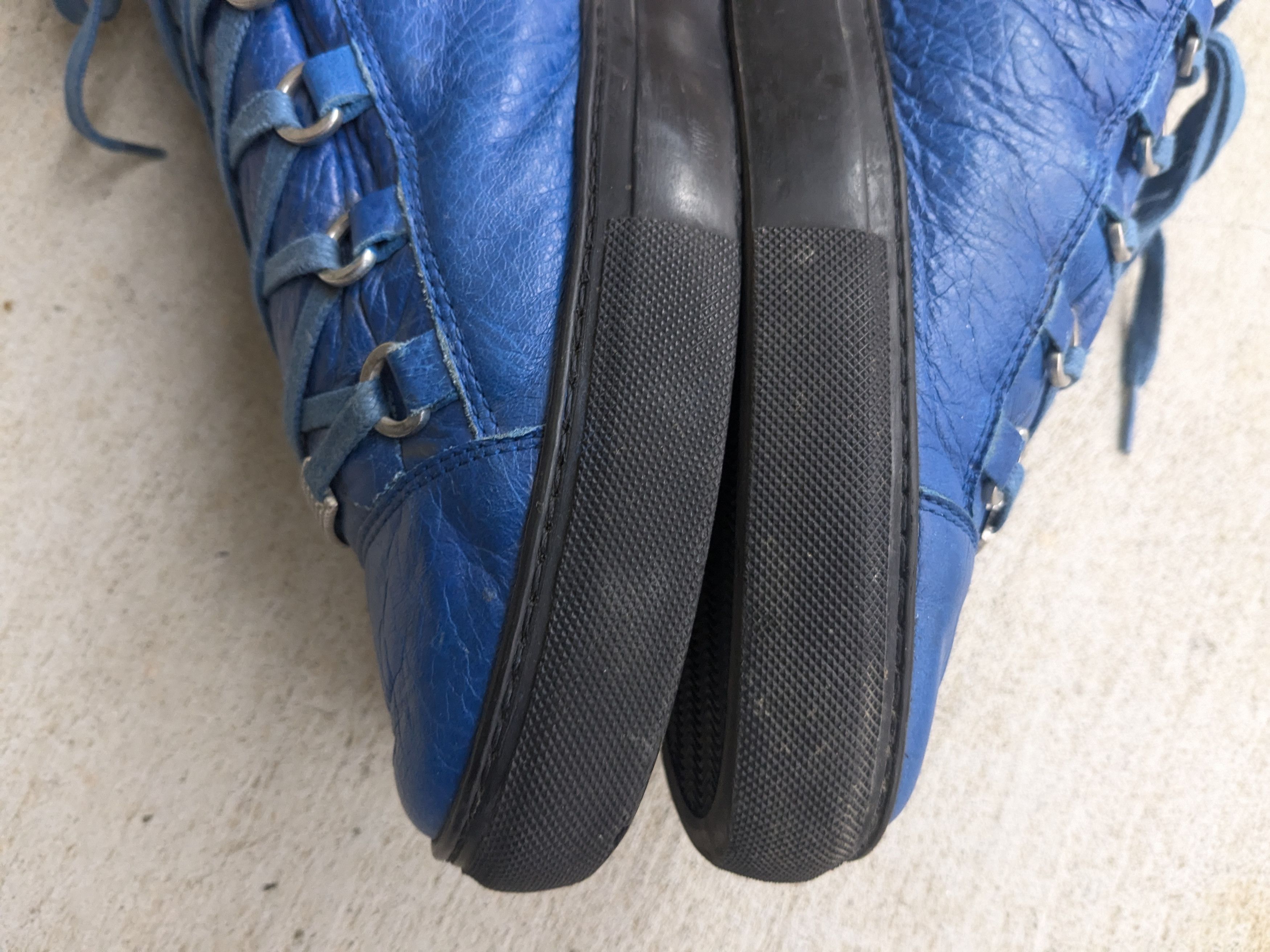 Balenciaga Balenciaga Arena Black Blue 12 Leather High Tops Size US 12 / EU 45 - 6 Thumbnail