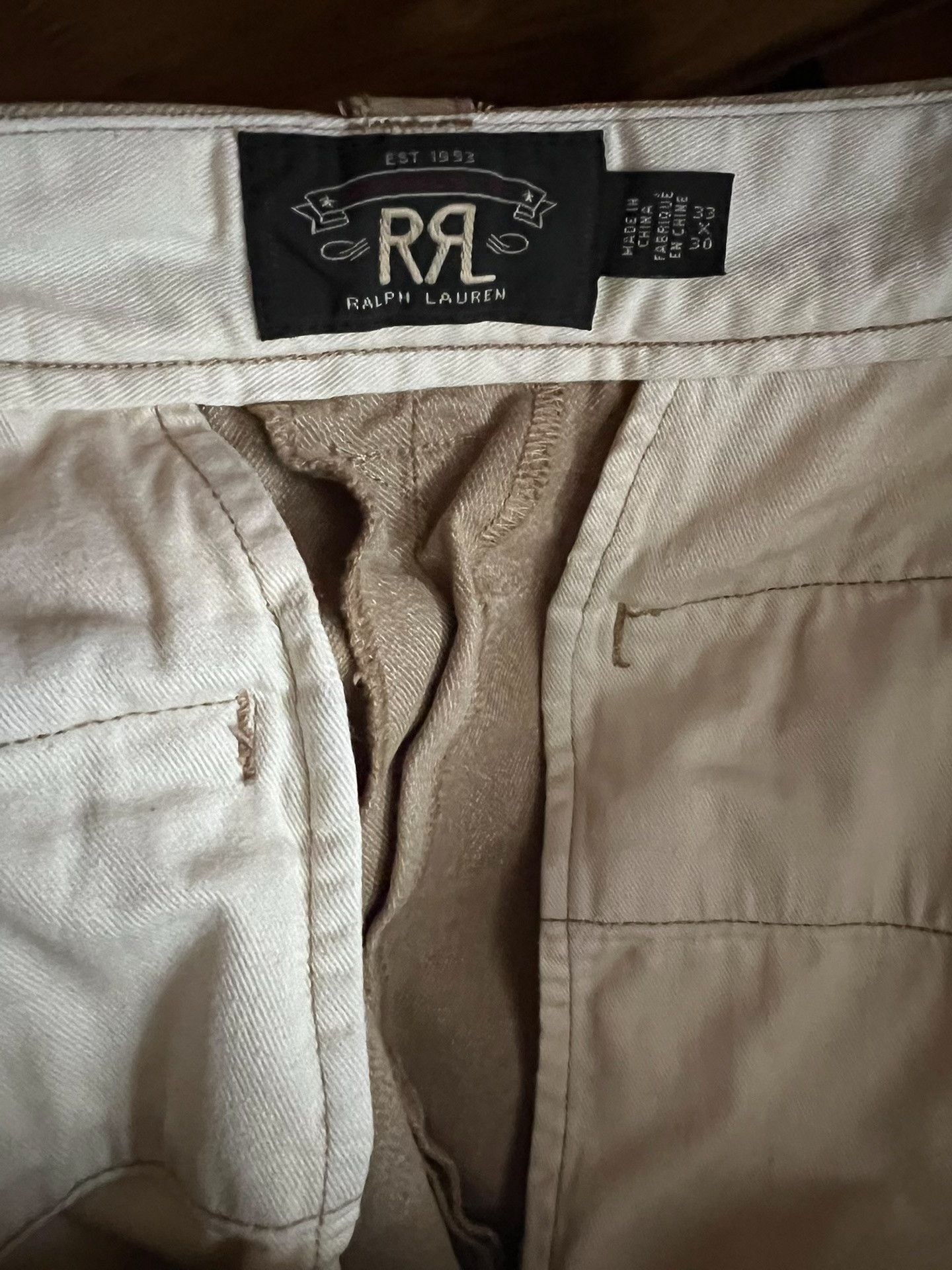 RRL Ralph Lauren RRL Vintage Beige Officer Pants Size US 32 / EU 48 - 9 Thumbnail