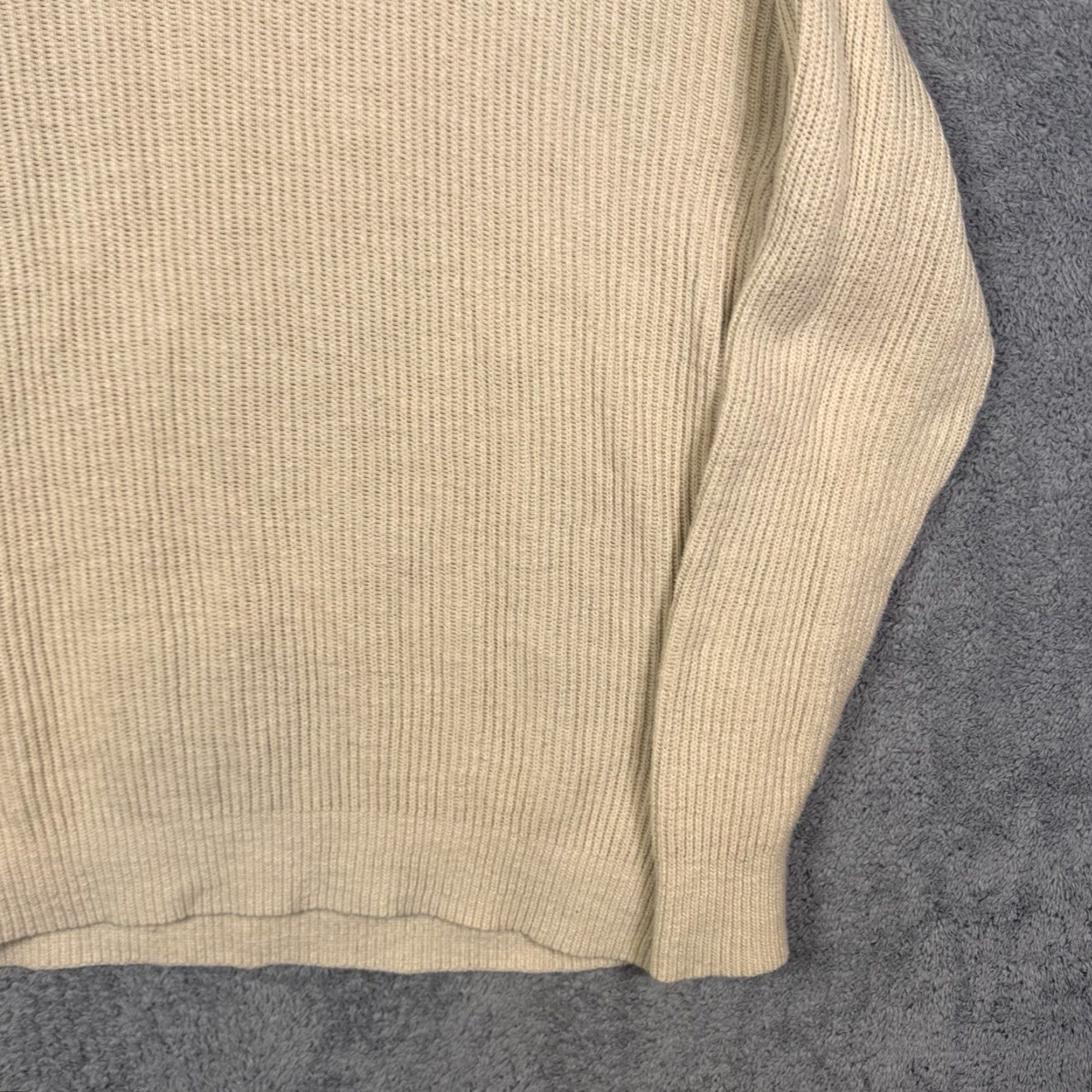 Banana Republic Banana Republic Roll Neck Sweater Men LT Fisherman Chunky Knit Ribbed Mock Neck Pullover Size US L / EU 52-54 / 3 - 3 Thumbnail