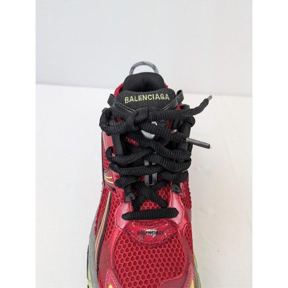 Balenciaga o1rshd1 Mesh Rubber Runner in Red/Yellow/Grey/Black Size US 8 / EU 41 - 16 Thumbnail