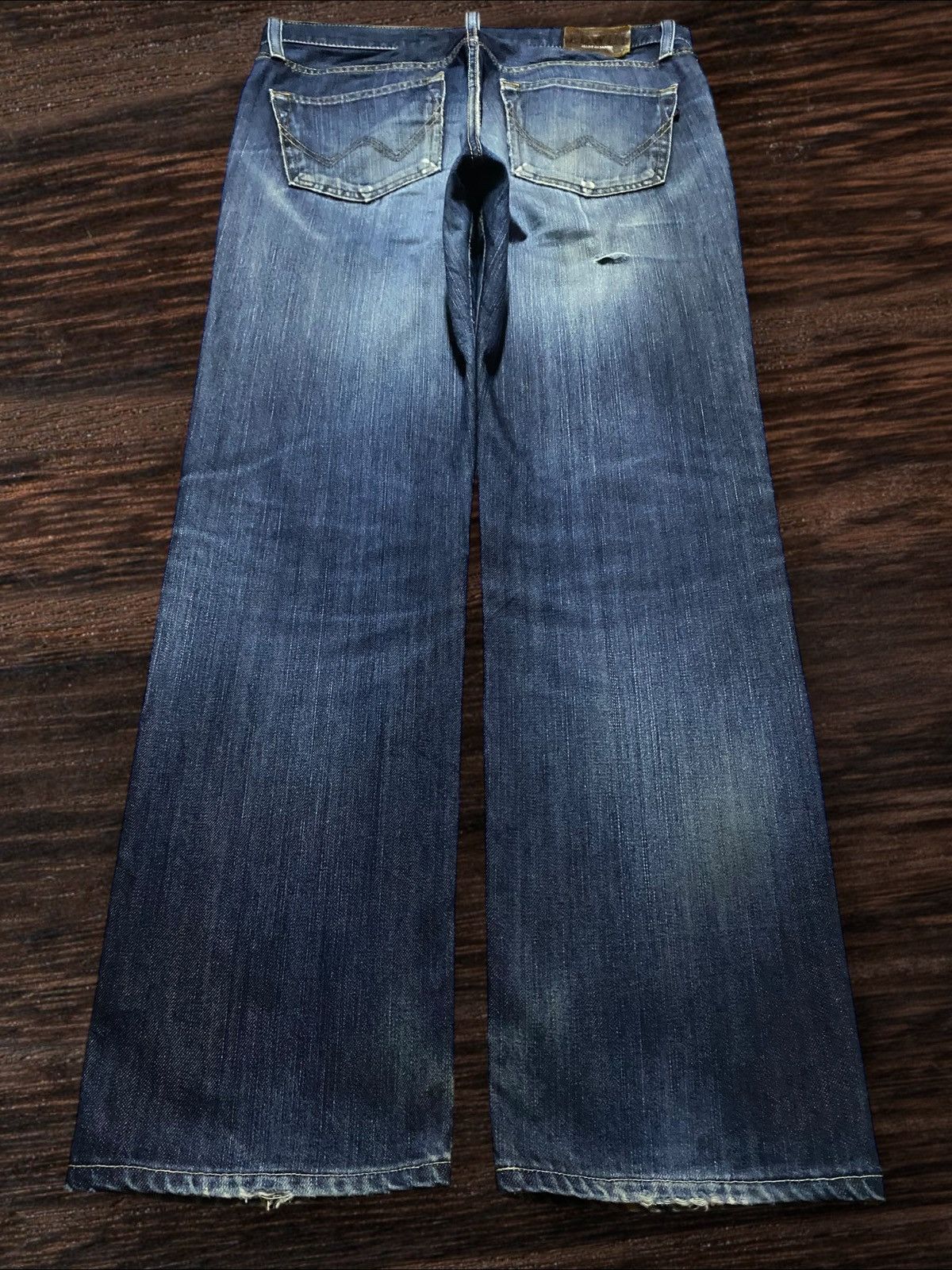 Edwin Vintage Japanese Brand Edwin 402 Fade DistressedLoose Jeans Size US 35 - 2 Thumbnail