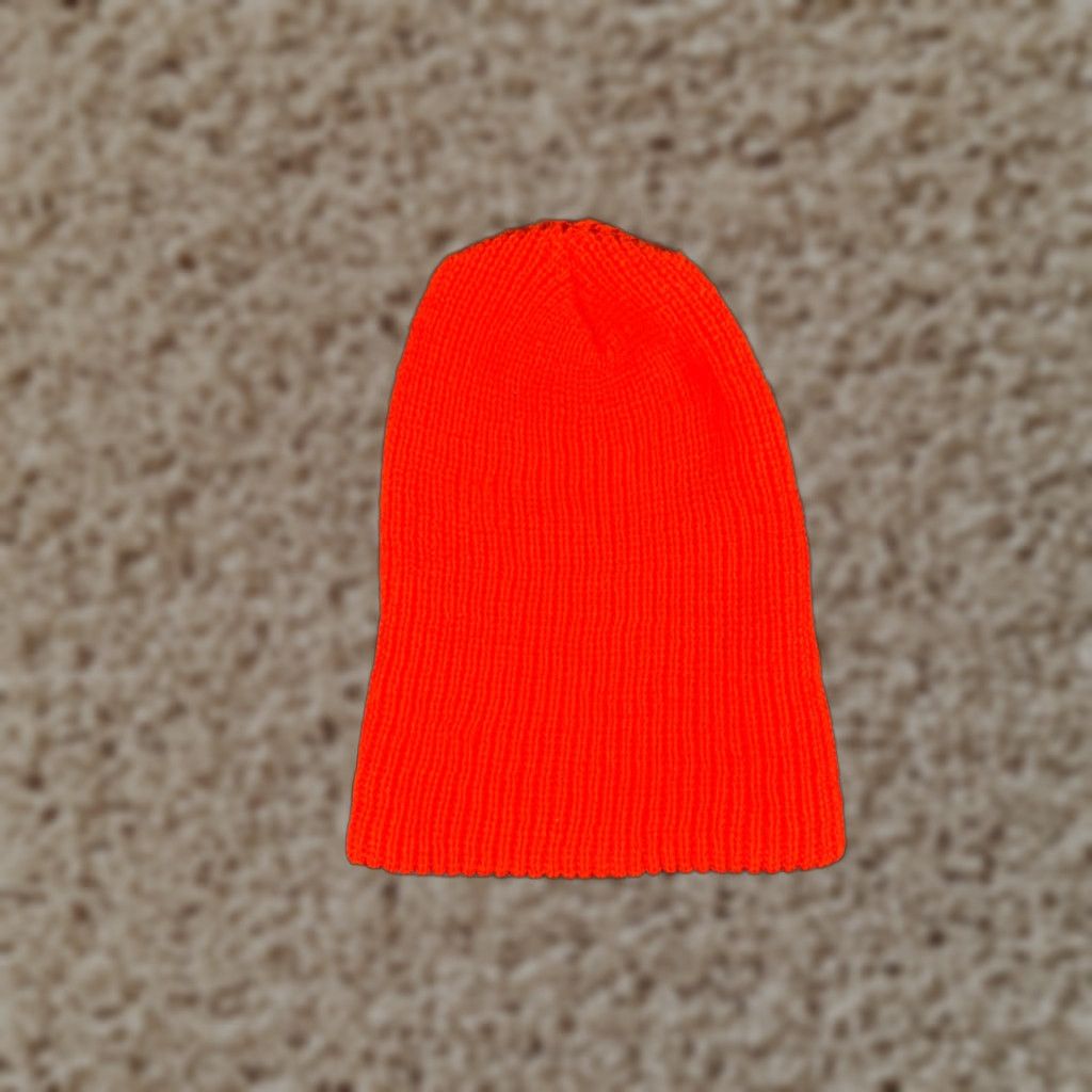 Doublet Beanie Toque Adult One Size Neon Orange Double Knit Acrylic Workwear Outdoors Shirt Unbranded Unisex Adults Beanie Neon Orange Outdoor 90s Size ONE SIZE - 1 Thumbnail